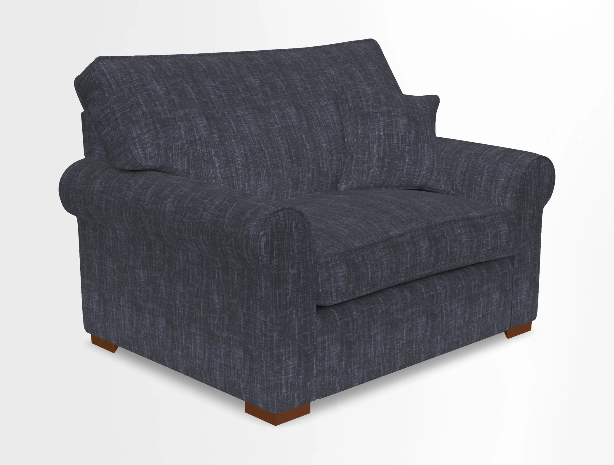 Upperton Snuggler Loose Cover in Two Tone Plain Biscuit - Loose cover option available