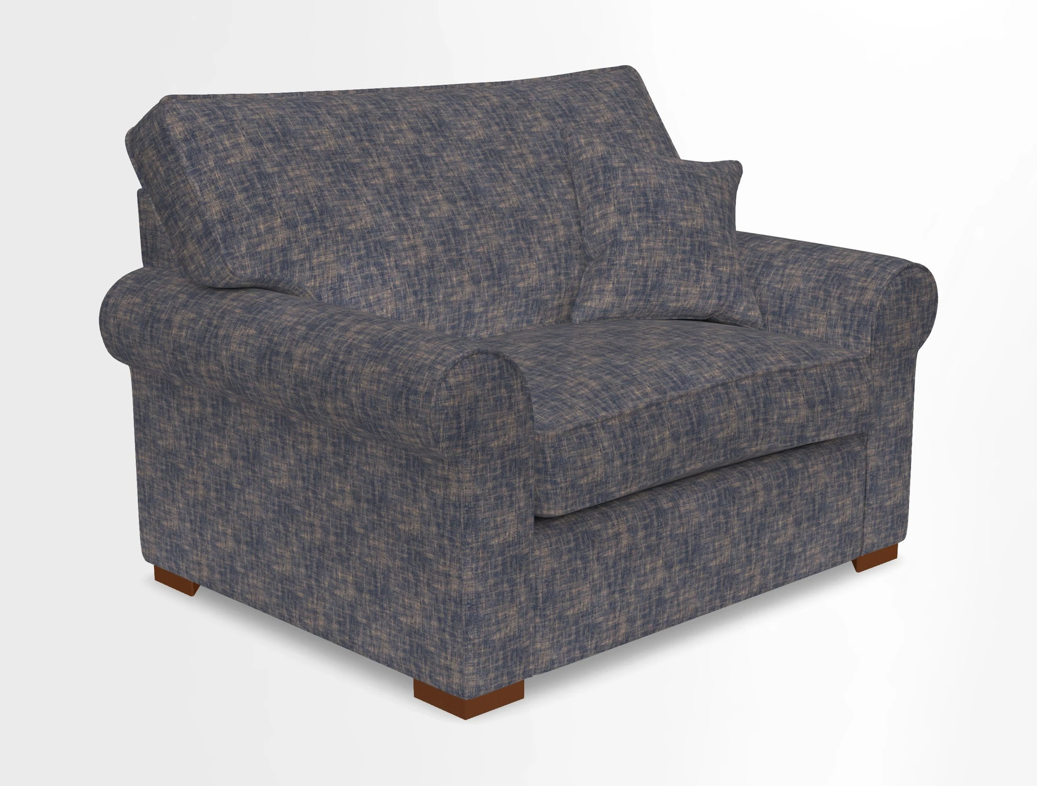 Upperton Snuggler Loose Cover in Two Tone Plain Biscuit - Loose cover option available
