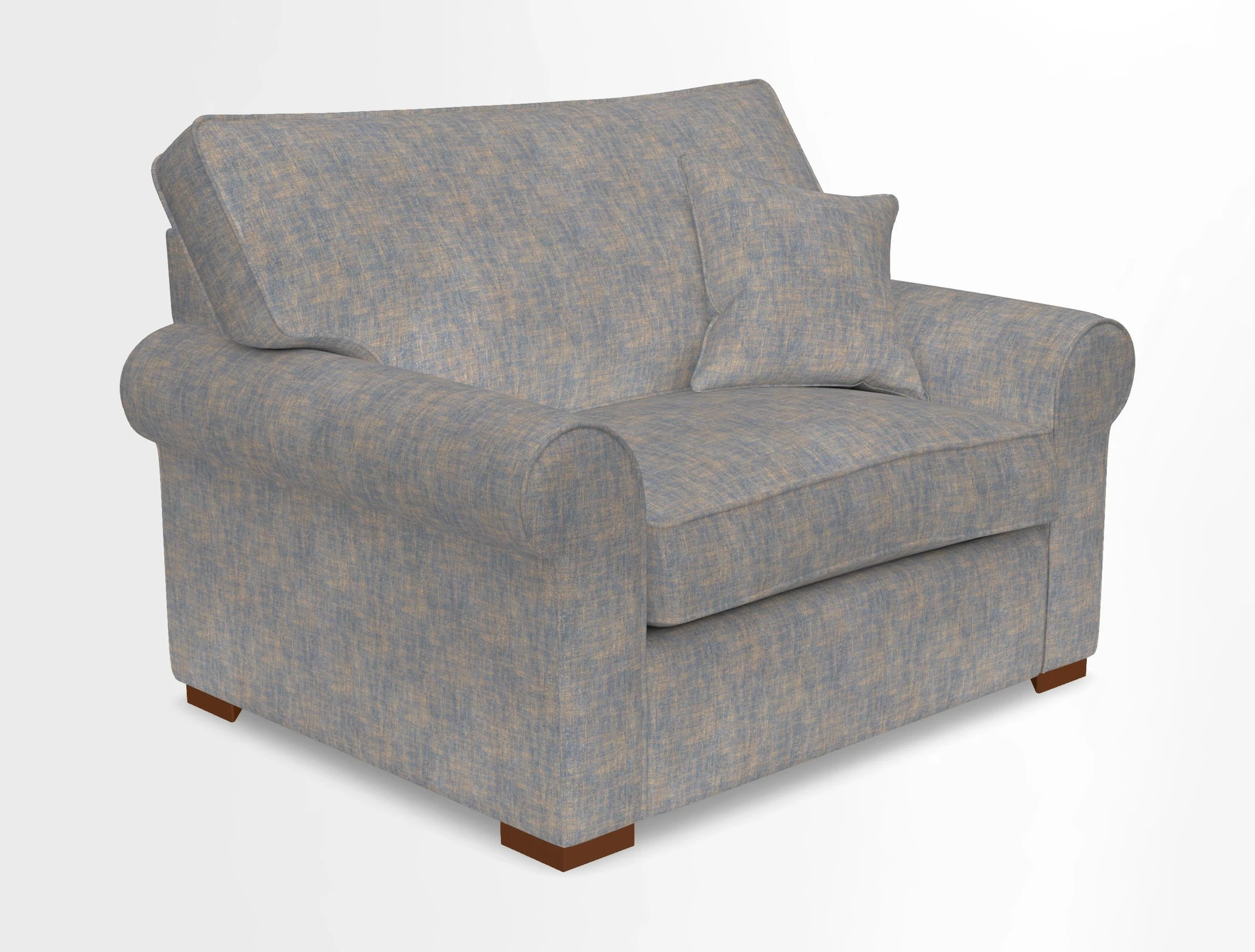 Upperton Snuggler Loose Cover in Two Tone Plain Biscuit - Loose cover option available