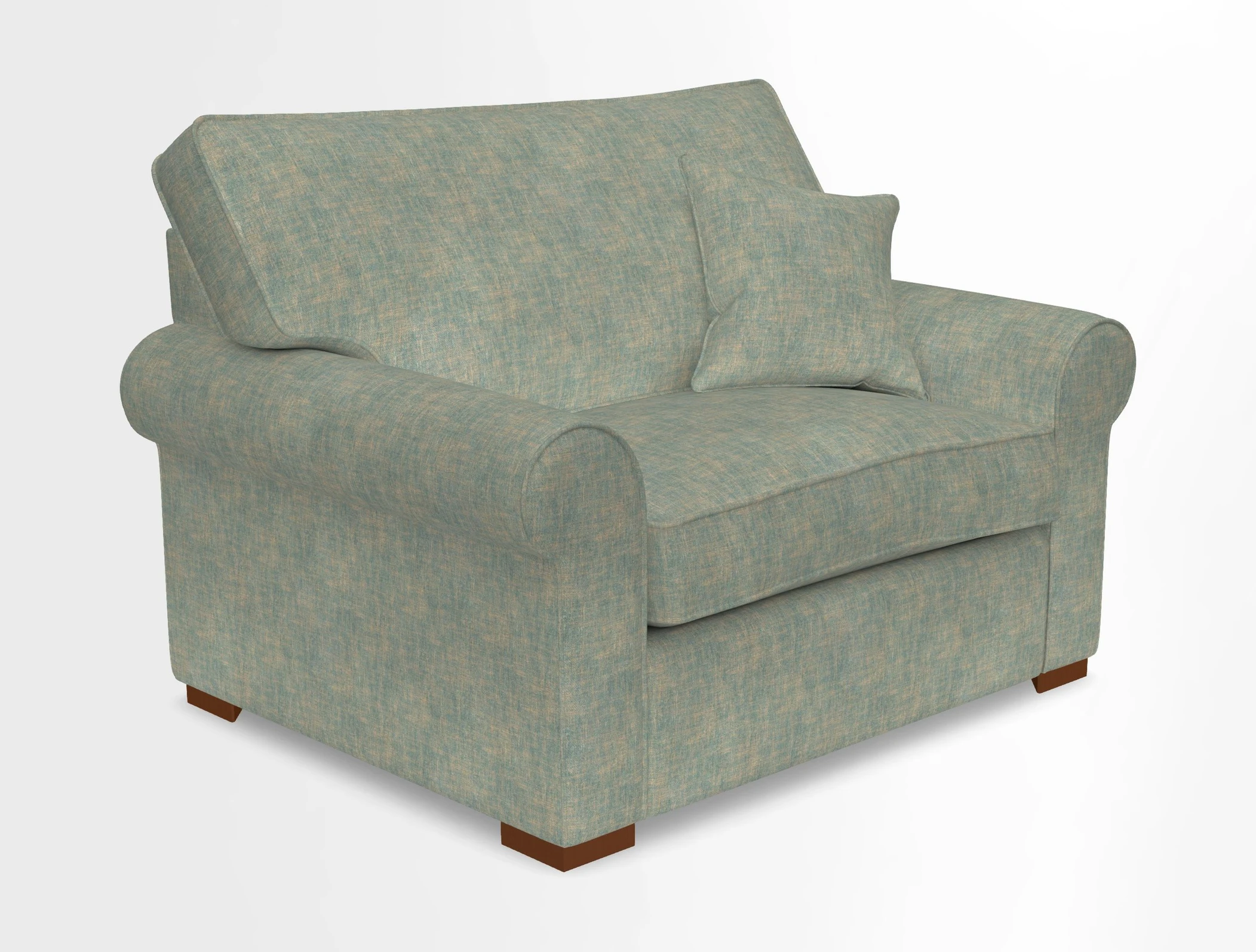 Upperton Snuggler Loose Cover in Two Tone Plain Biscuit - Loose cover option available