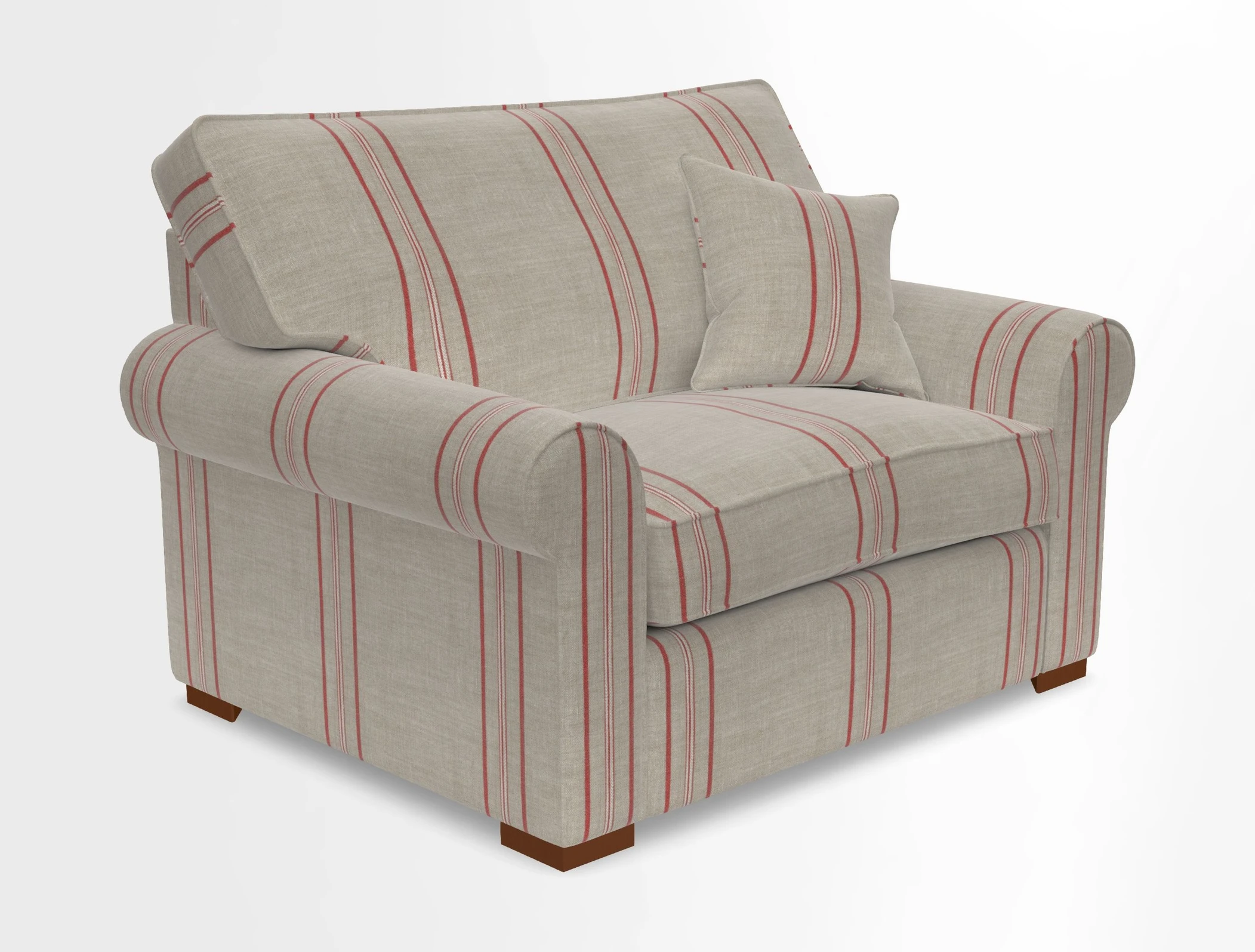 Upperton Snuggler Loose Cover in Two Tone Plain Biscuit - Loose cover option available