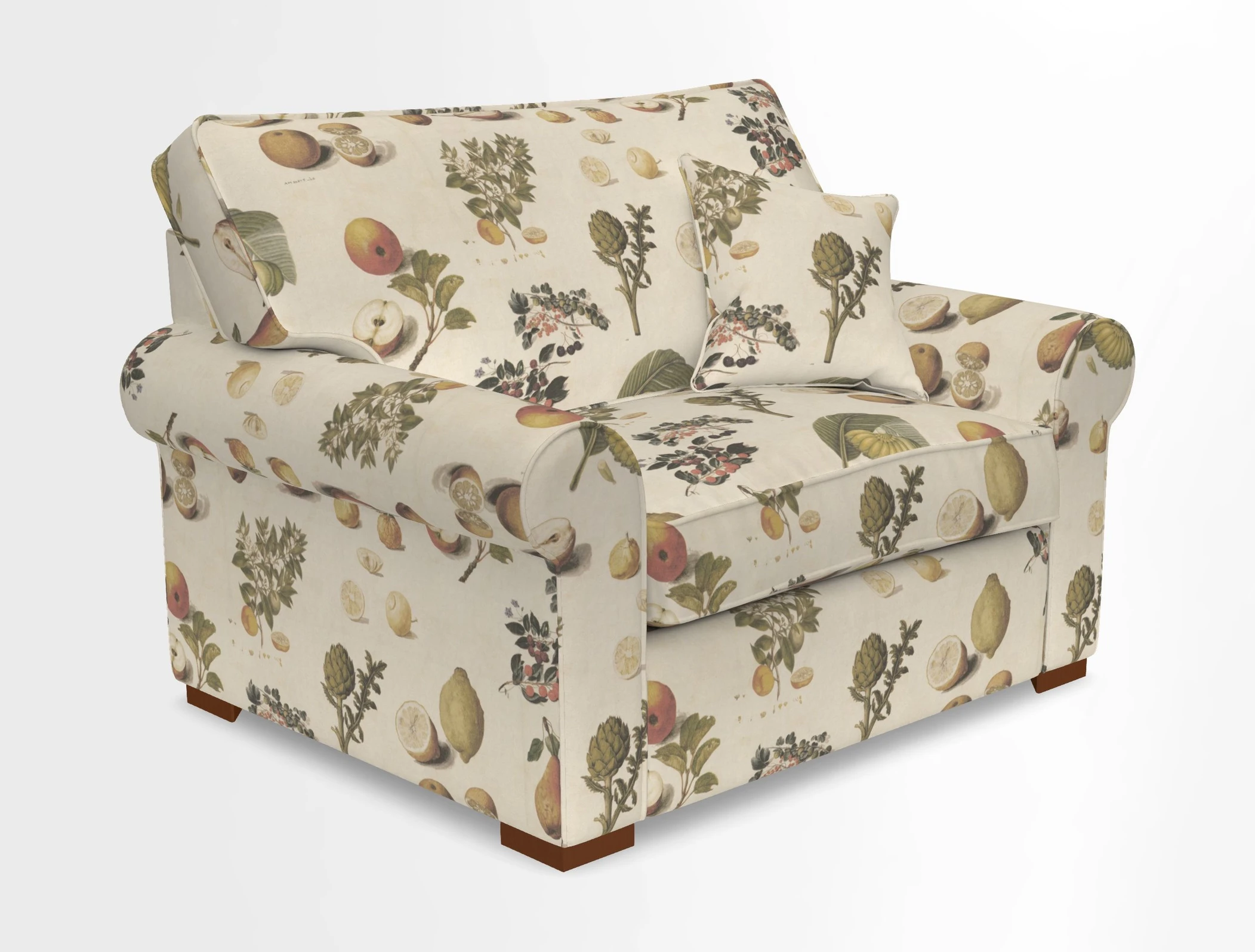 Upperton Snuggler Loose Cover in Two Tone Plain Biscuit - Loose cover option available
