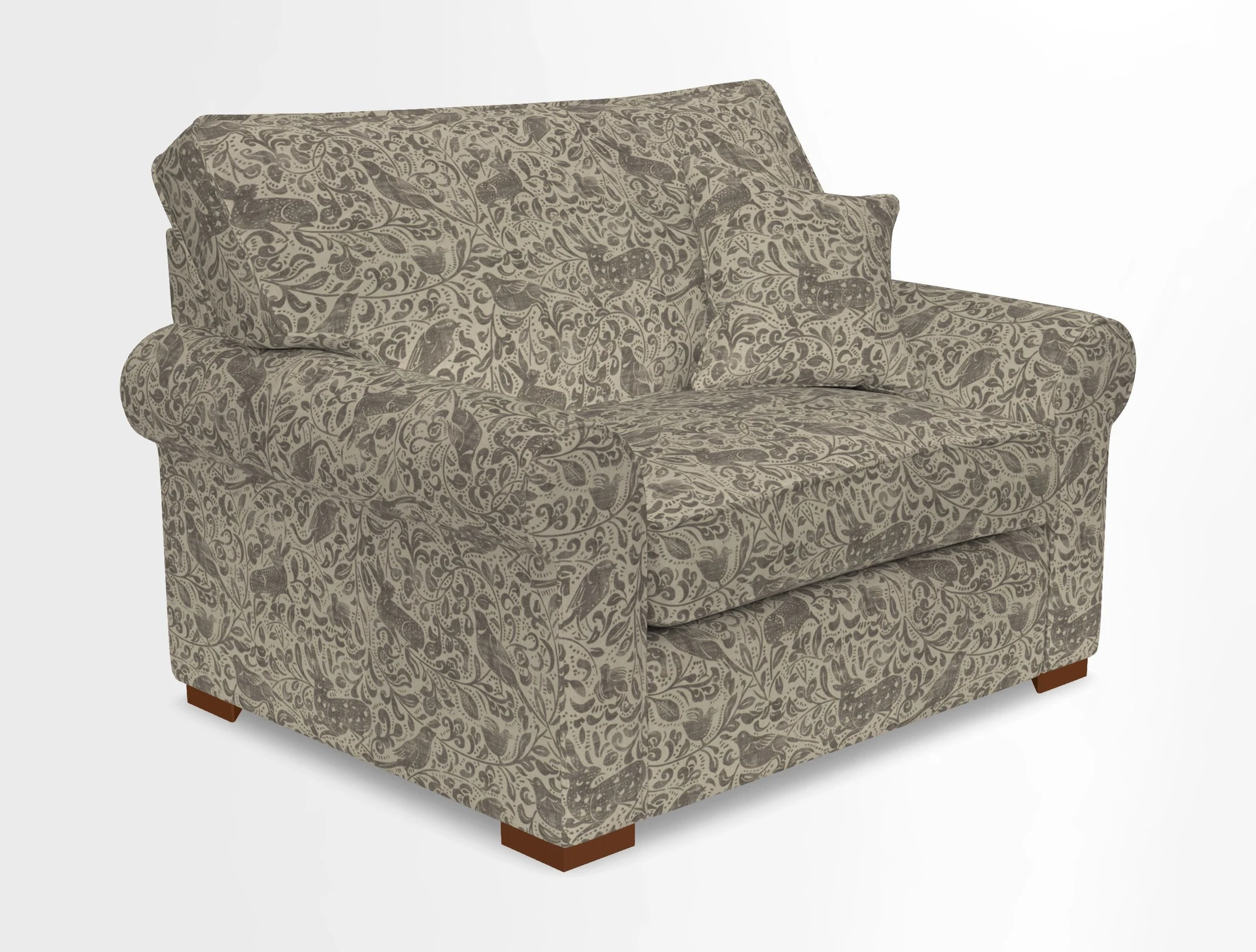 Upperton Snuggler Loose Cover in Two Tone Plain Biscuit - Loose cover option available