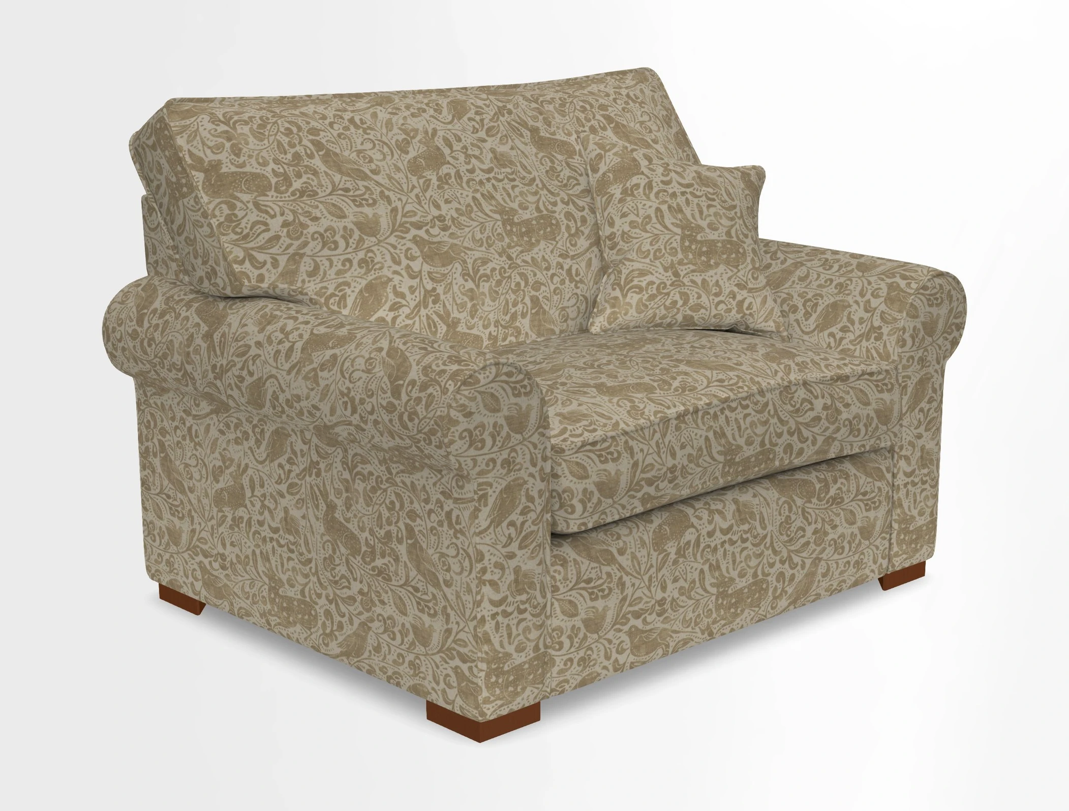 Upperton Snuggler Loose Cover in Two Tone Plain Biscuit - Loose cover option available