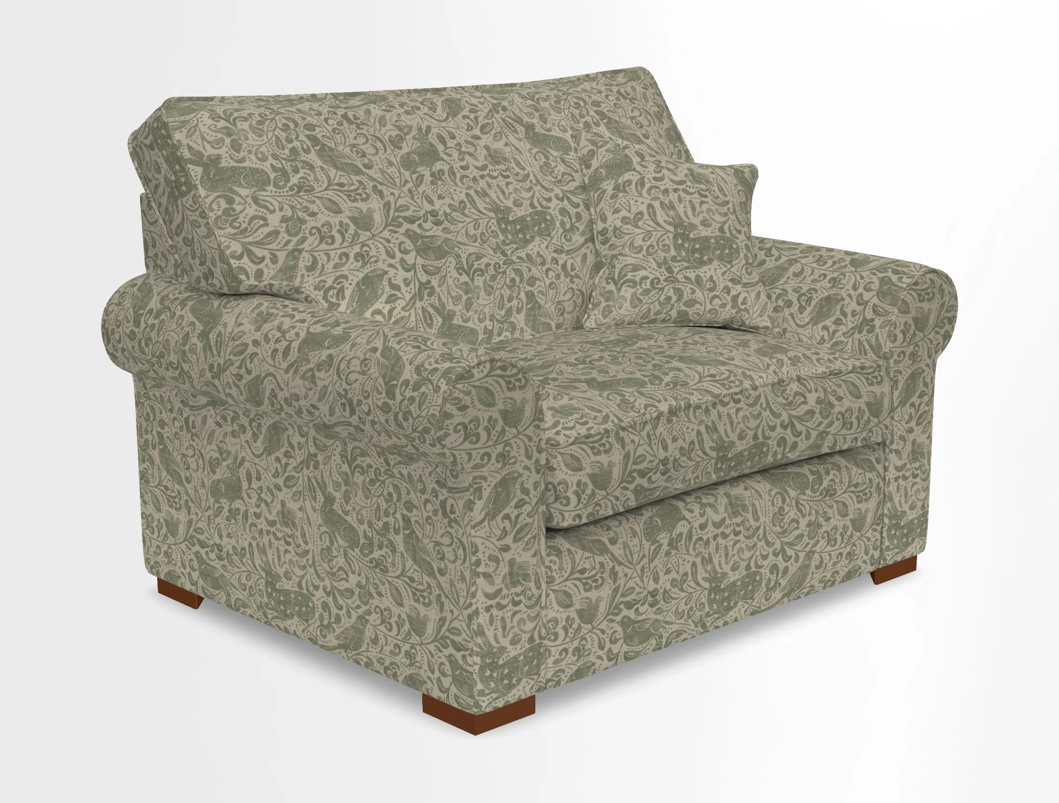 Upperton Snuggler Loose Cover in Two Tone Plain Biscuit - Loose cover option available