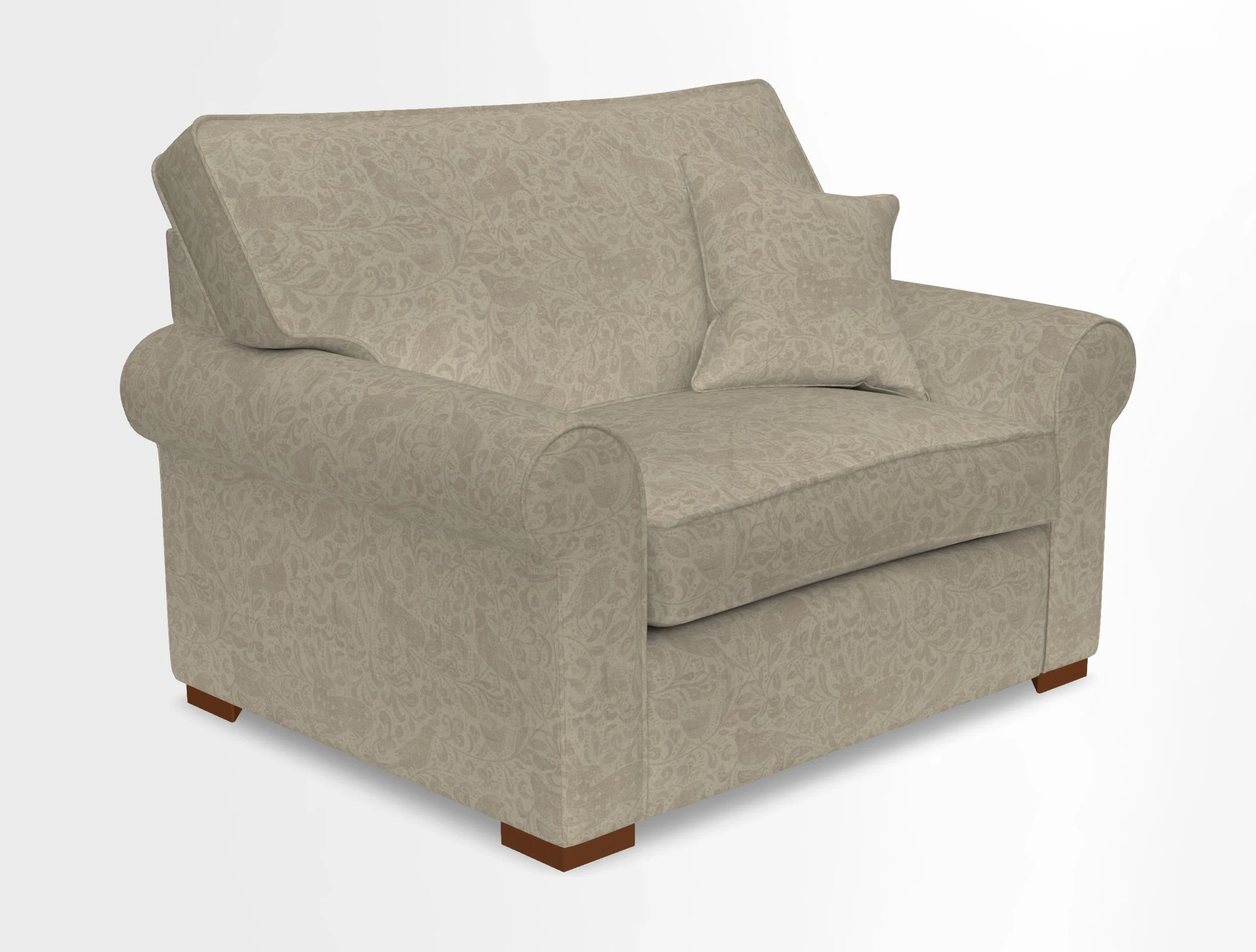 Upperton Snuggler Loose Cover in Two Tone Plain Biscuit - Loose cover option available