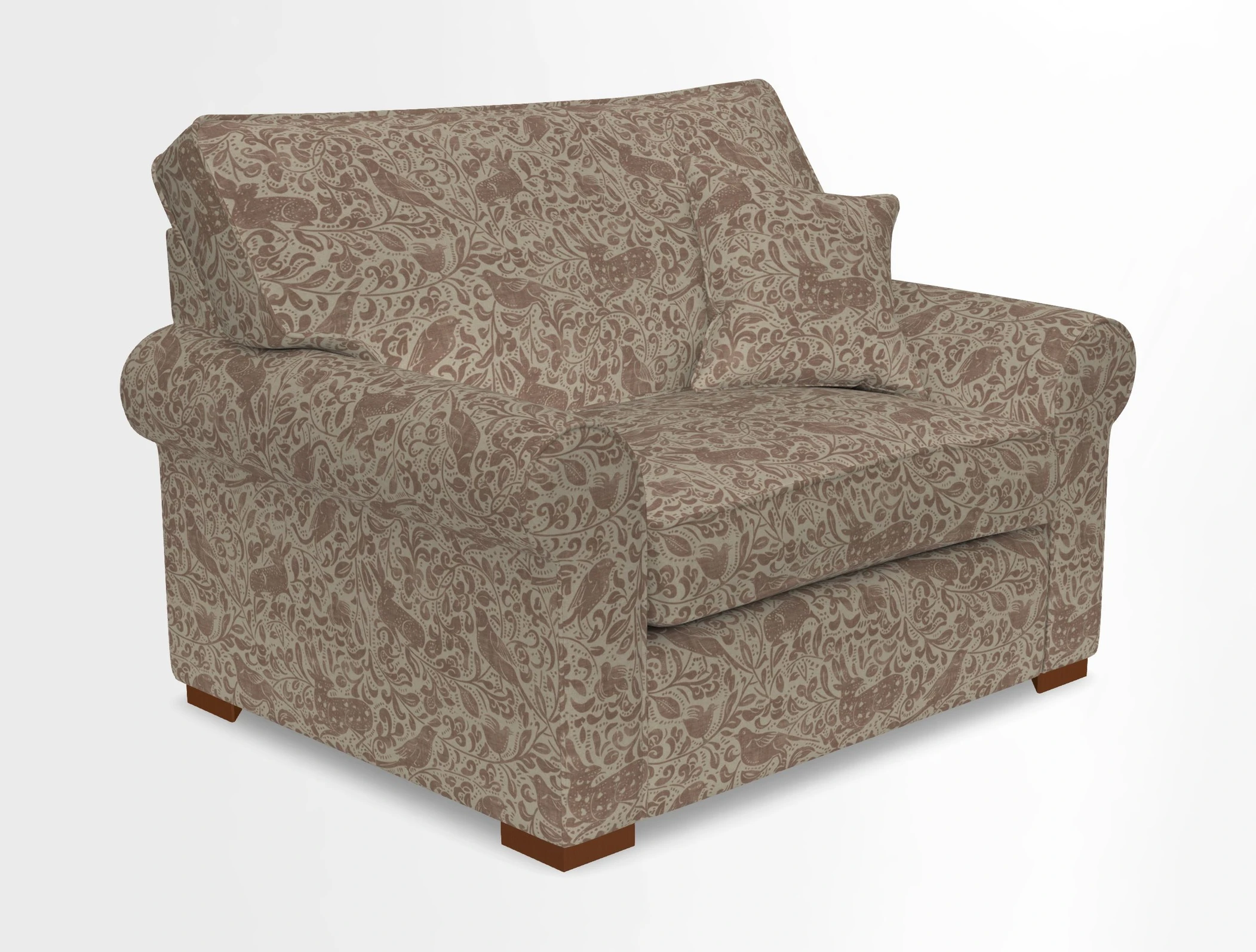 Upperton Snuggler Loose Cover in Two Tone Plain Biscuit - Loose cover option available