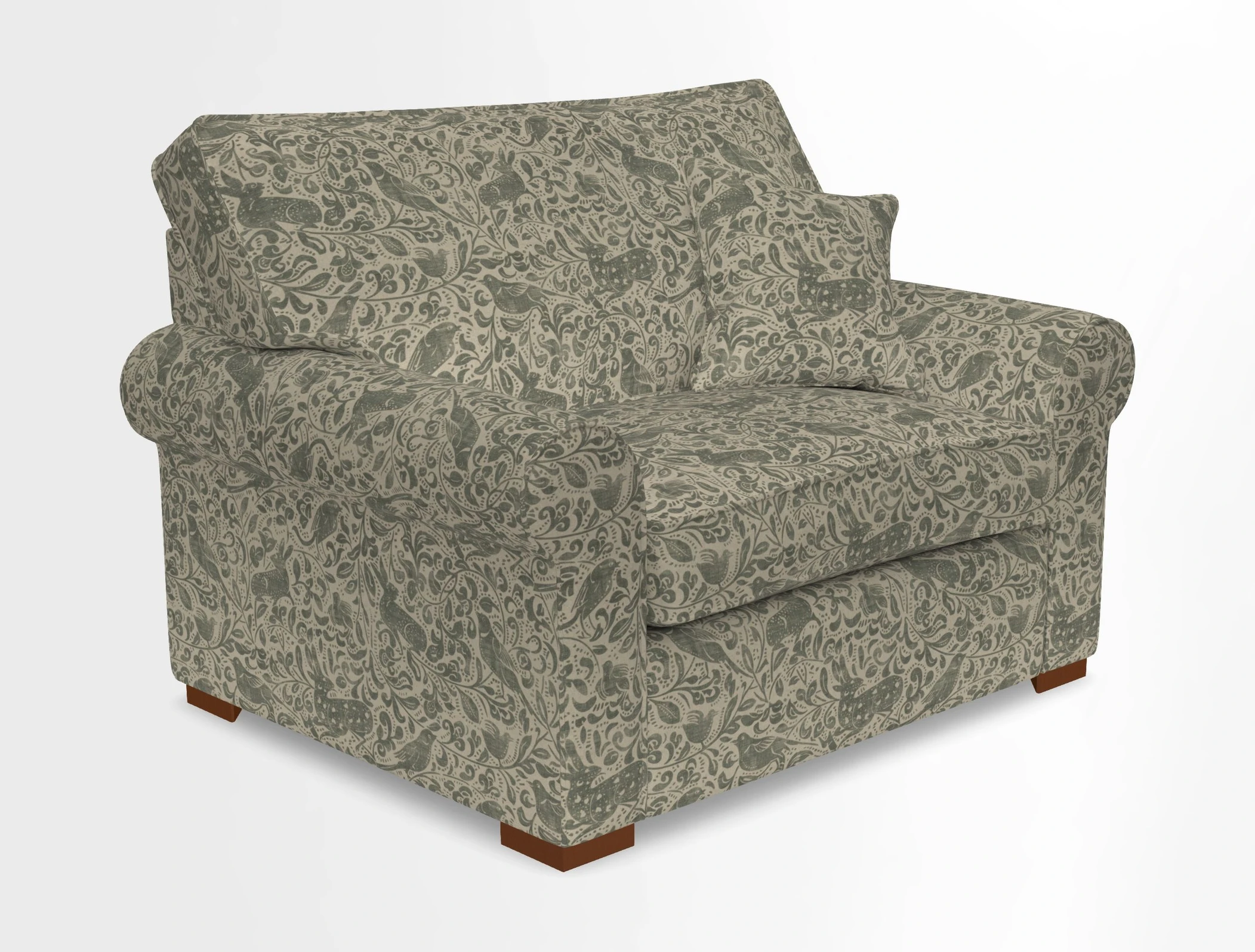 Upperton Snuggler Loose Cover in Two Tone Plain Biscuit - Loose cover option available