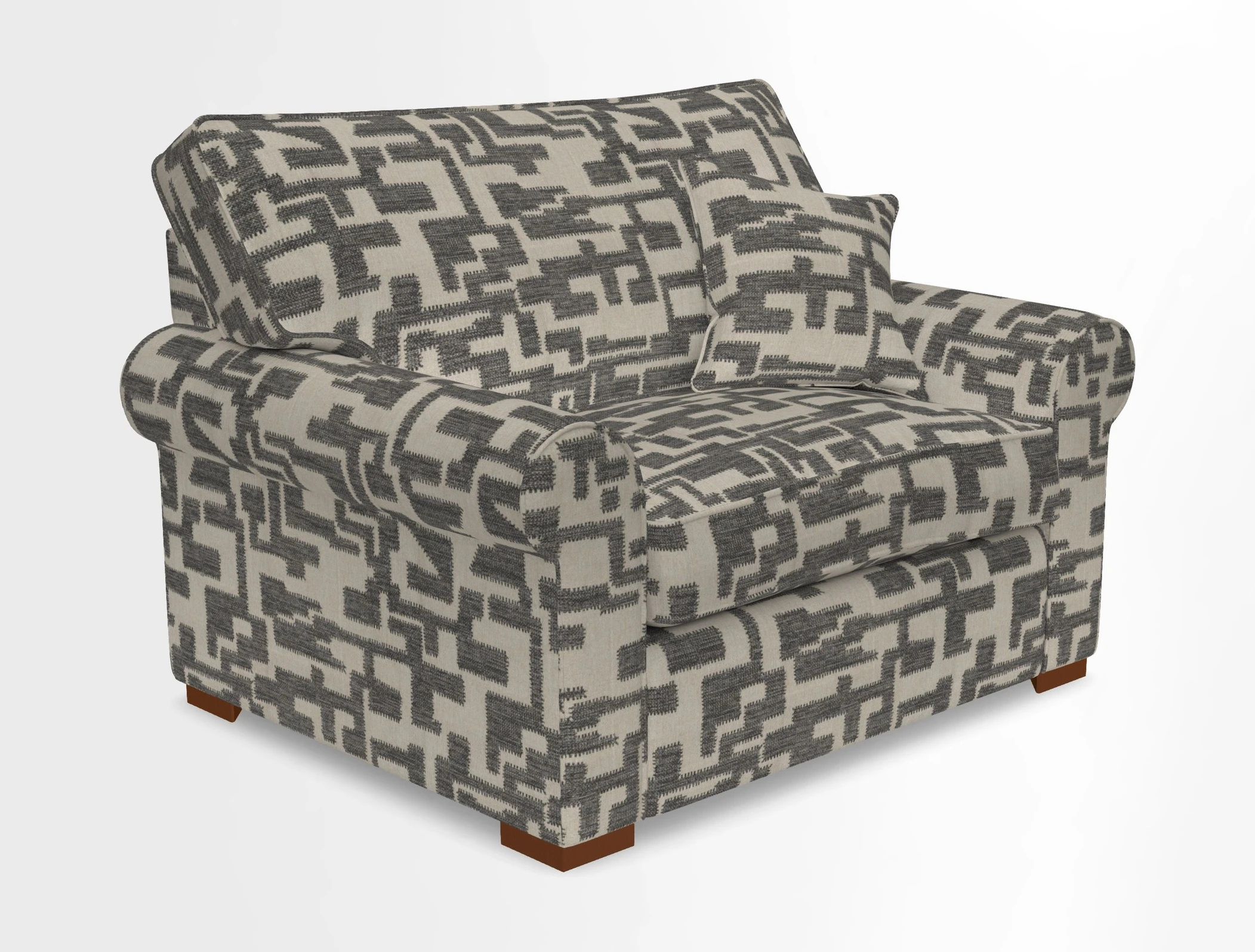 Upperton Snuggler Loose Cover in Two Tone Plain Biscuit - Loose cover option available