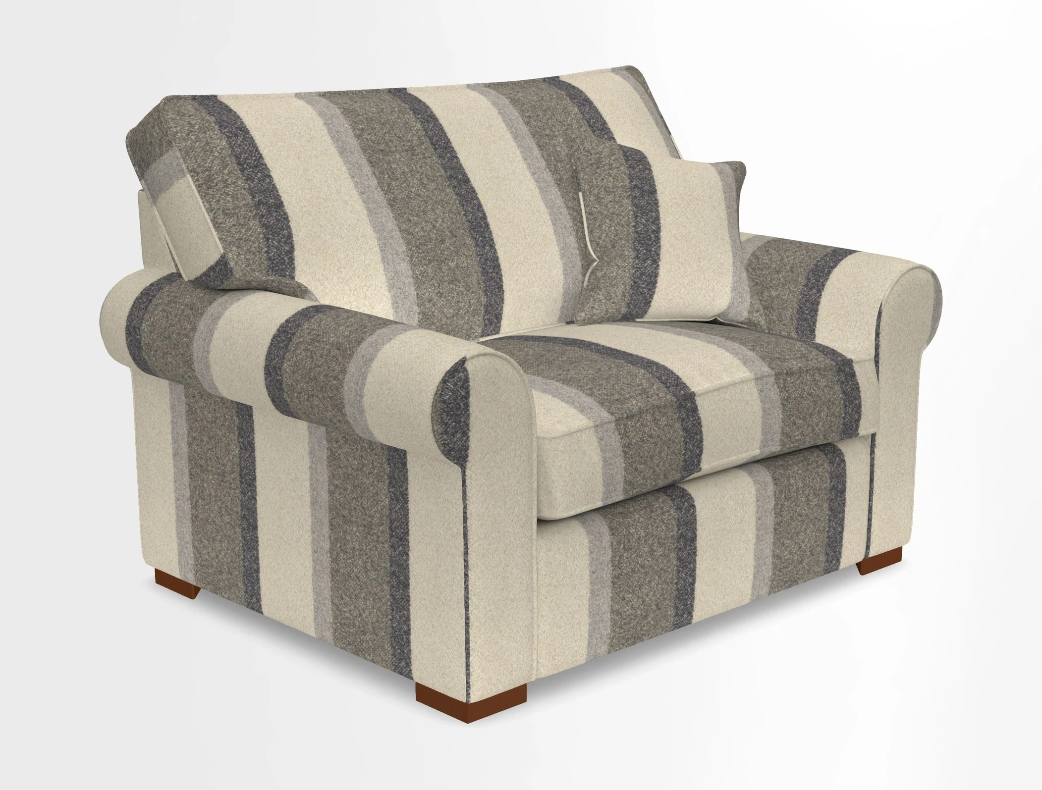 Upperton Snuggler Loose Cover in Two Tone Plain Biscuit - Loose cover option available