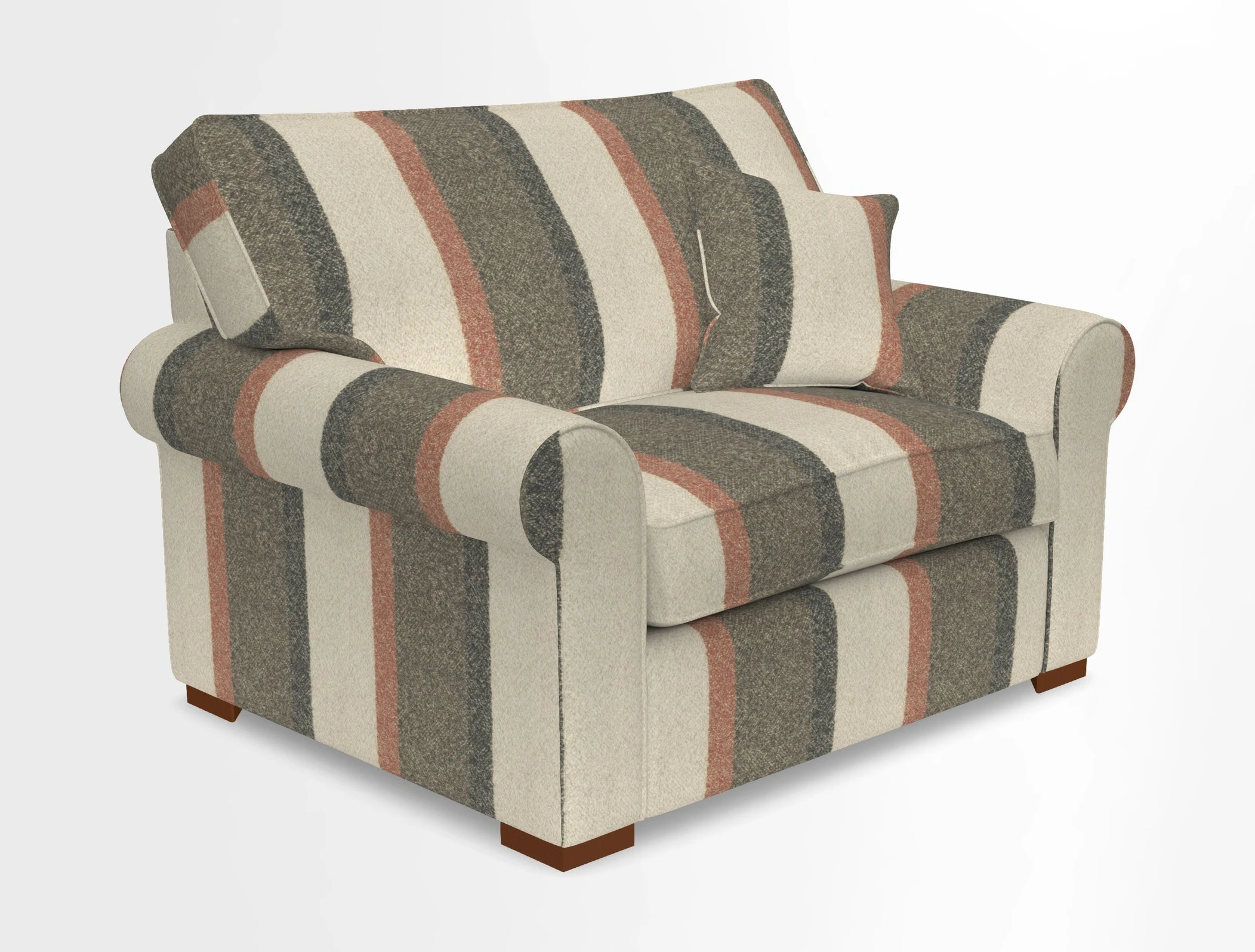 Upperton Snuggler Loose Cover in Two Tone Plain Biscuit - Loose cover option available
