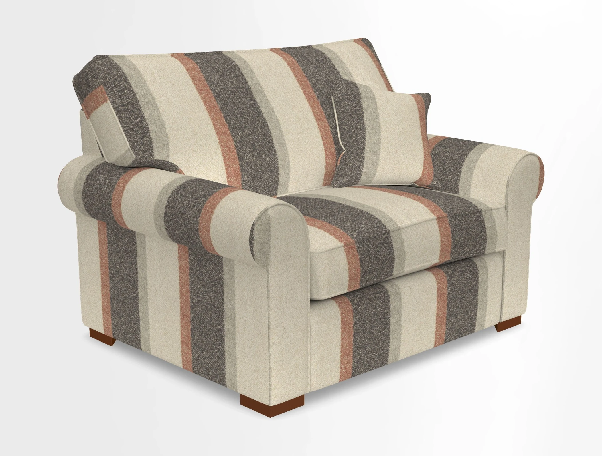 Upperton Snuggler Loose Cover in Two Tone Plain Biscuit - Loose cover option available