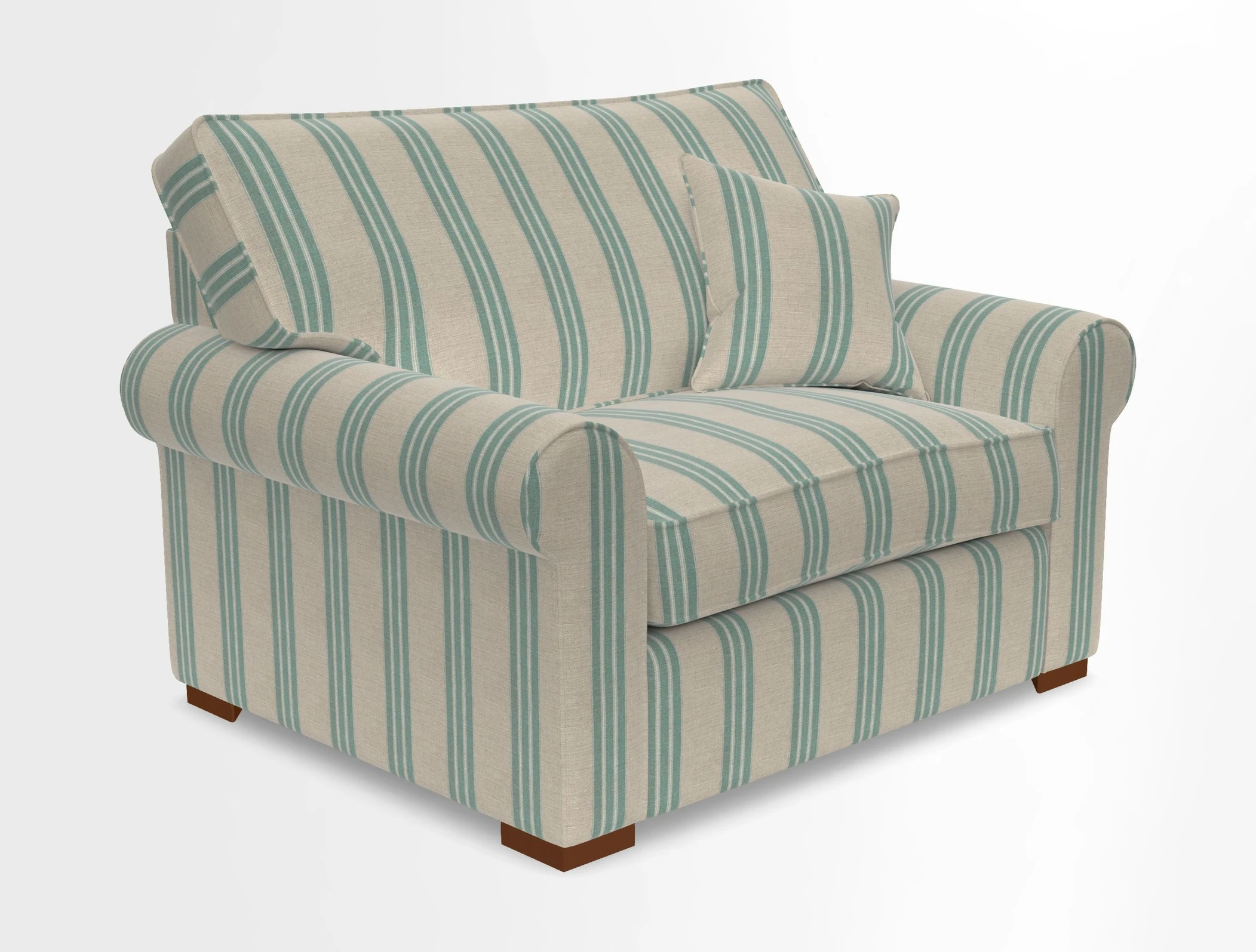 Upperton Snuggler Loose Cover in Two Tone Plain Biscuit - Loose cover option available