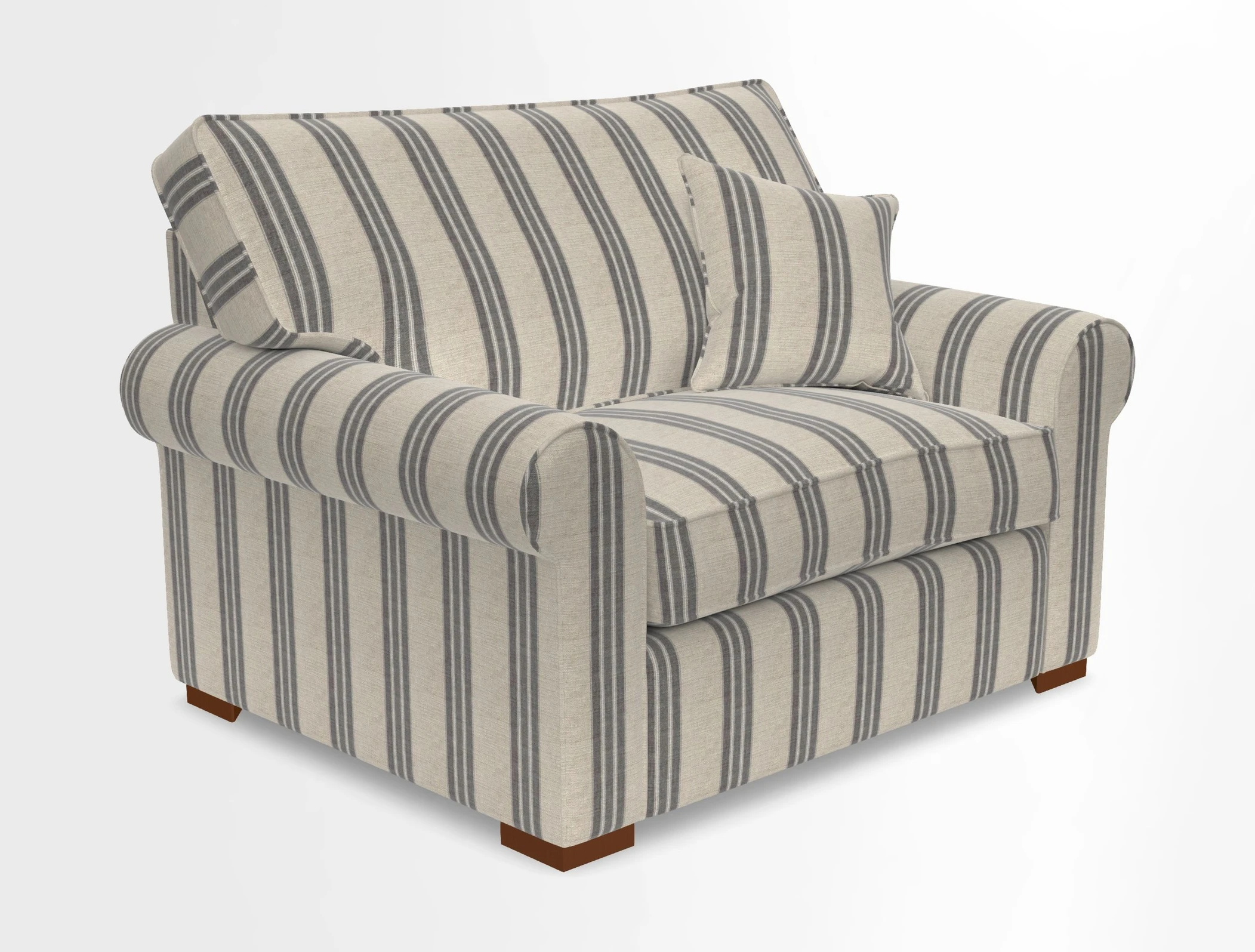 Upperton Snuggler Loose Cover in Two Tone Plain Biscuit - Loose cover option available