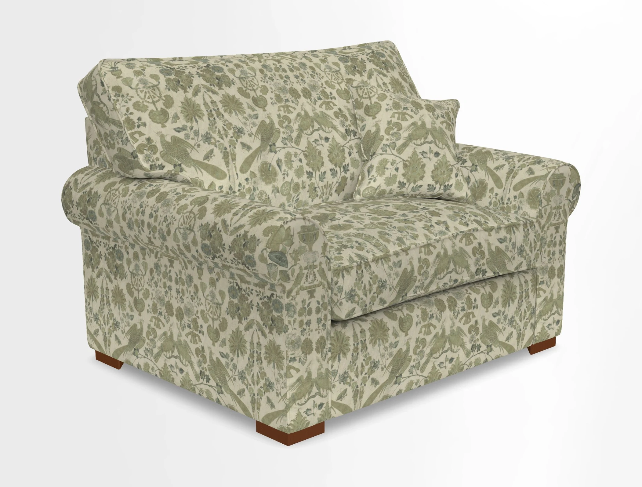 Upperton Snuggler Loose Cover in Two Tone Plain Biscuit - Loose cover option available