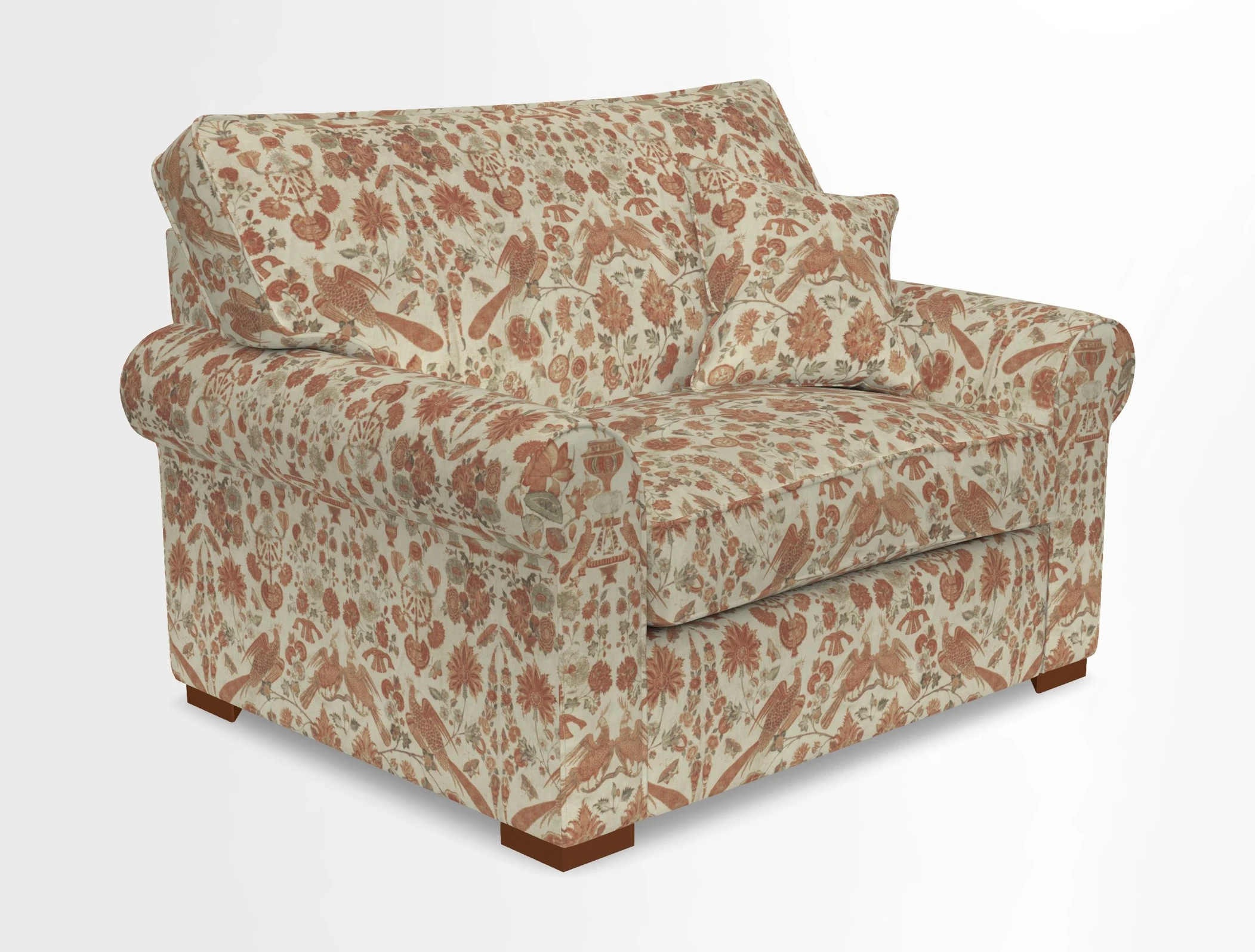 Upperton Snuggler Loose Cover in Two Tone Plain Biscuit - Loose cover option available