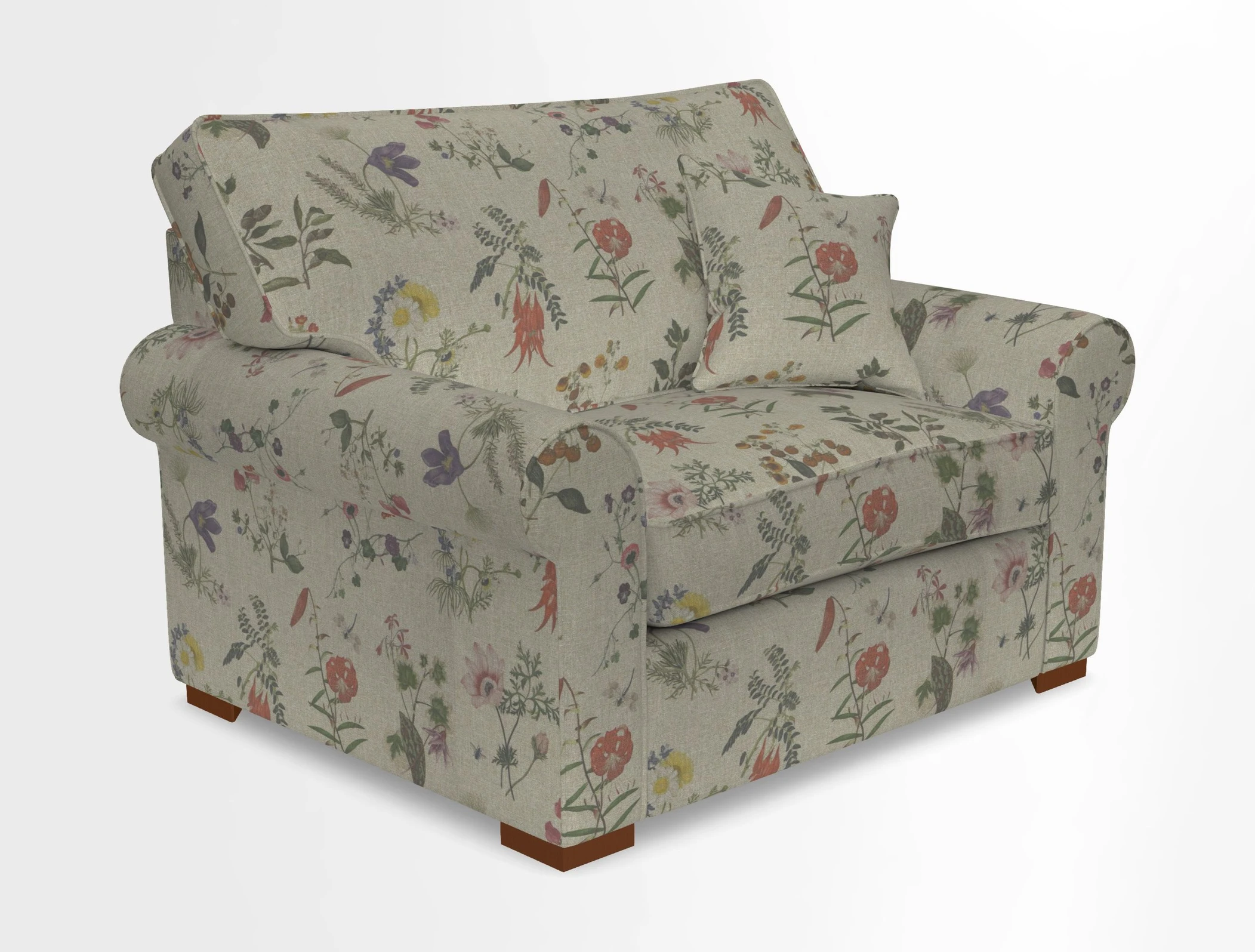 Upperton Snuggler Loose Cover in Two Tone Plain Biscuit - Loose cover option available
