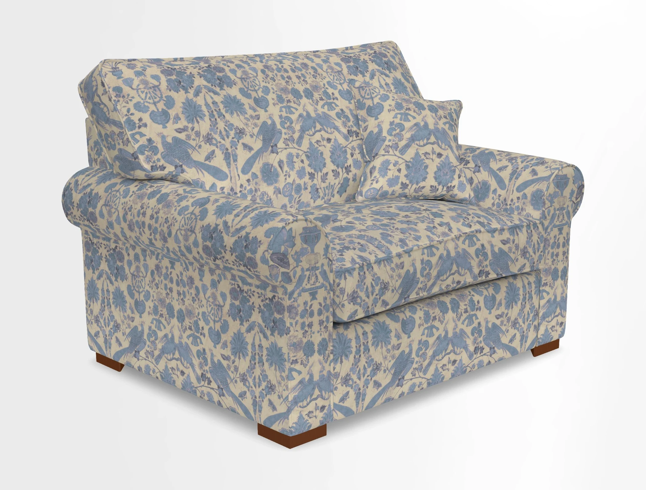 Upperton Snuggler Loose Cover in Two Tone Plain Biscuit - Loose cover option available