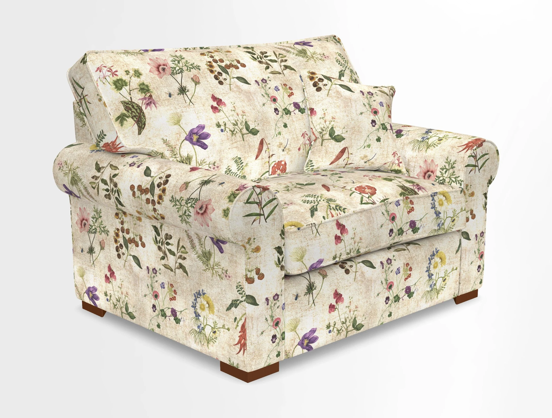 Upperton Snuggler Loose Cover in Two Tone Plain Biscuit - Loose cover option available