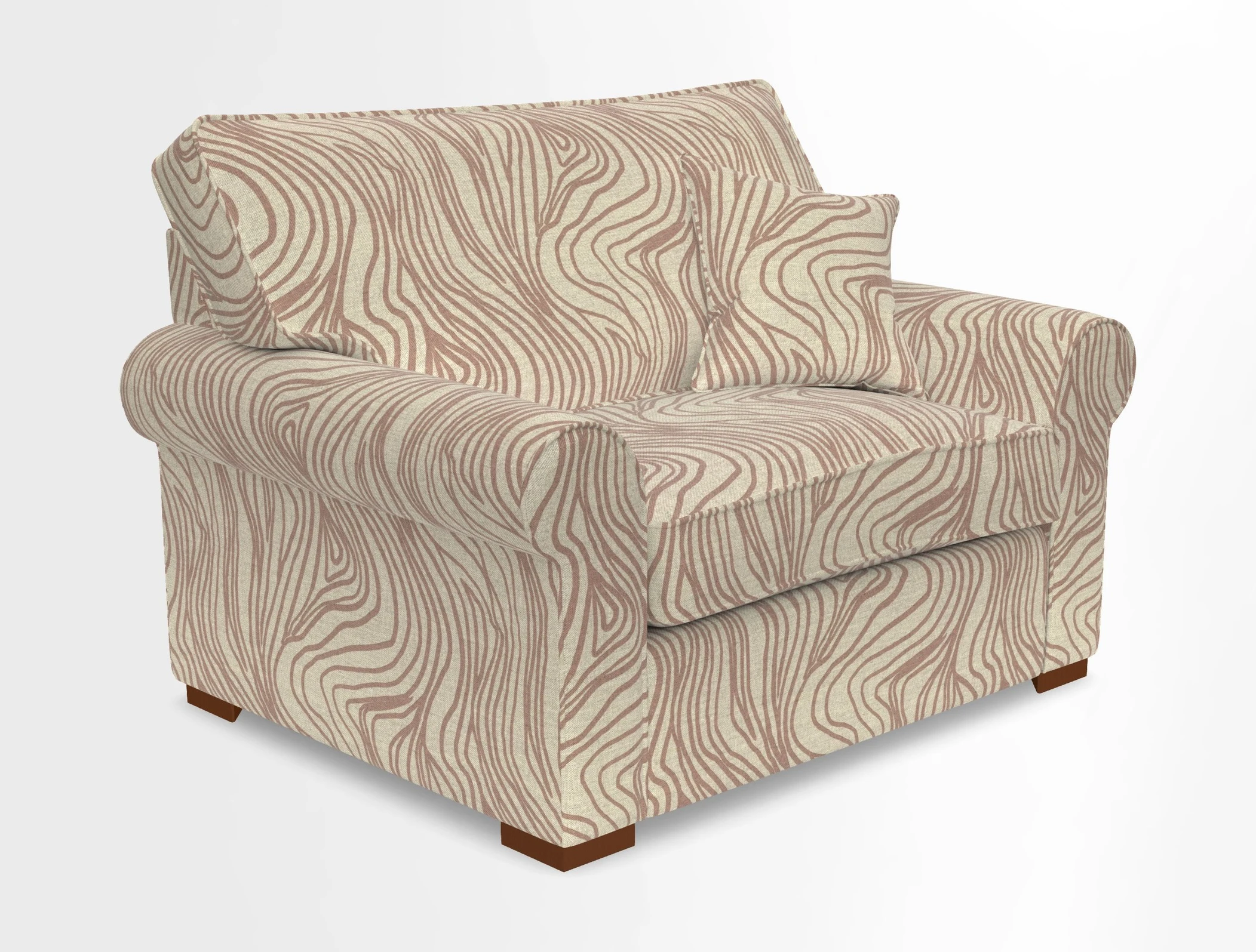 Upperton Snuggler Loose Cover in Two Tone Plain Biscuit - Loose cover option available