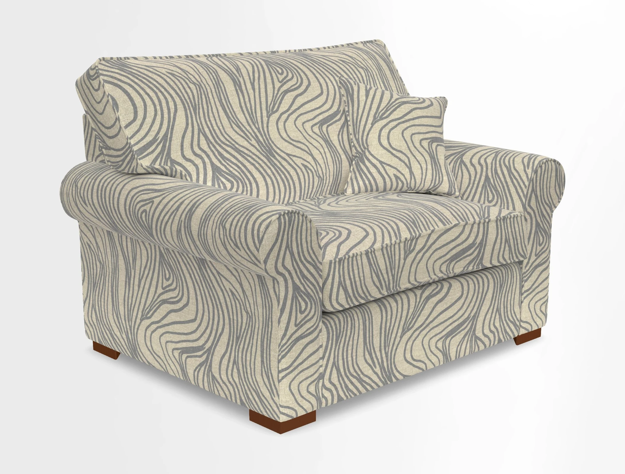 Upperton Snuggler Loose Cover in Two Tone Plain Biscuit - Loose cover option available