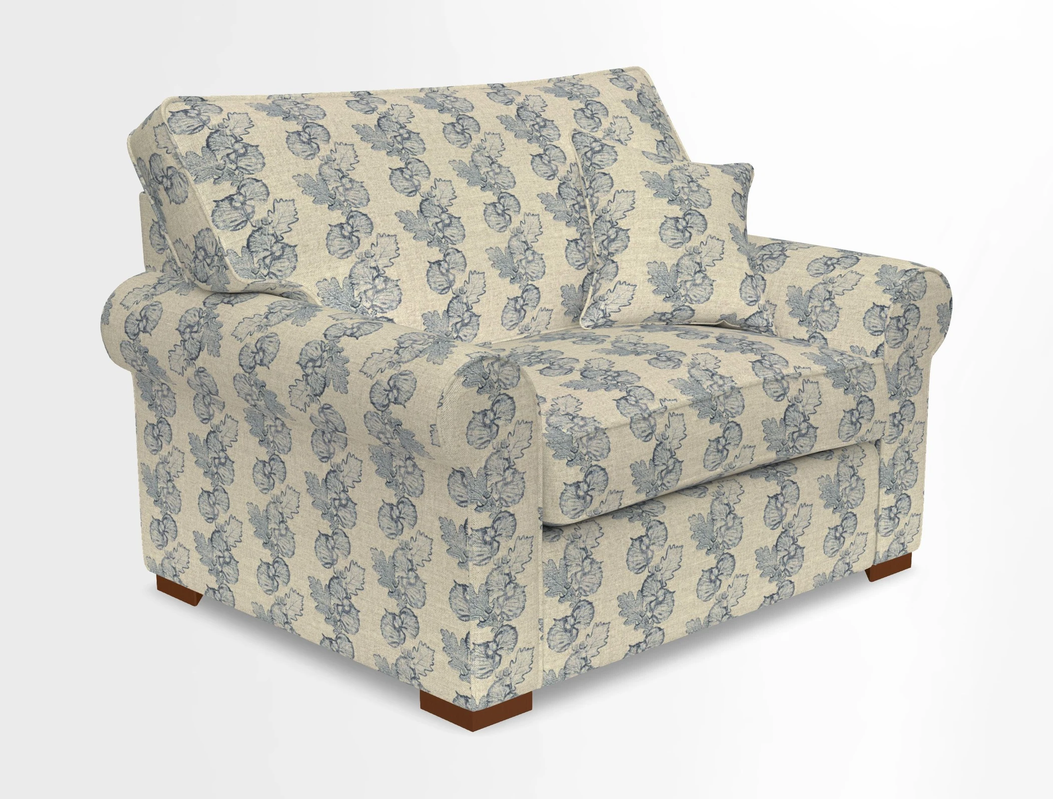 Upperton Snuggler Loose Cover in Two Tone Plain Biscuit - Loose cover option available