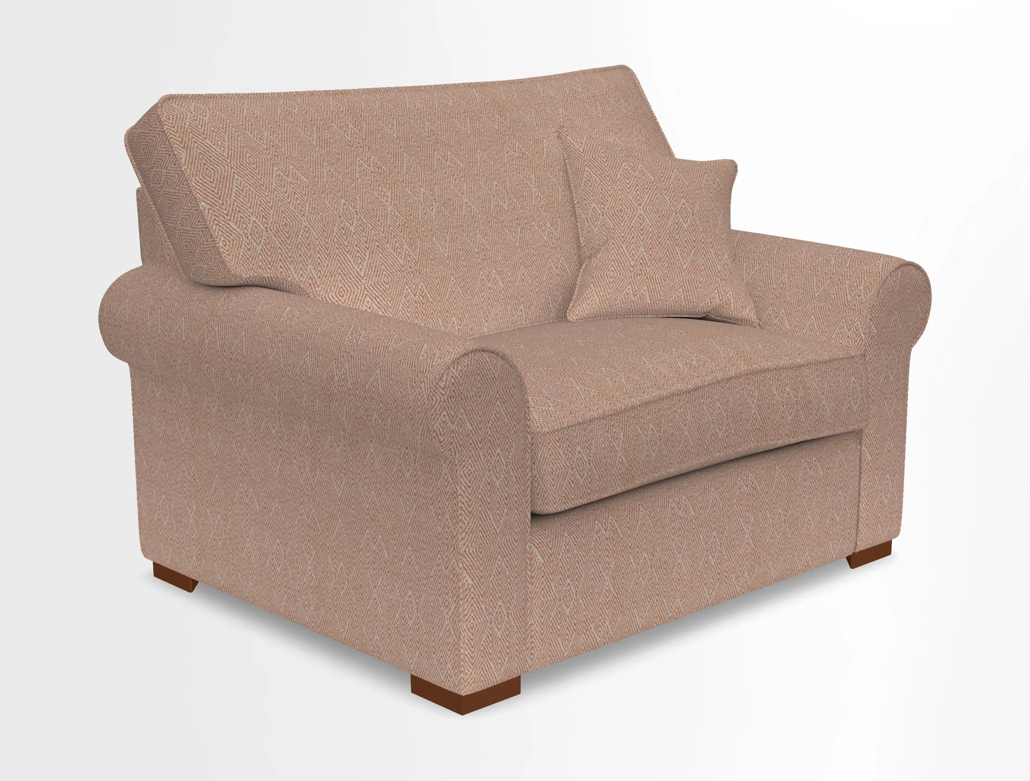Upperton Snuggler Loose Cover in Two Tone Plain Biscuit - Loose cover option available