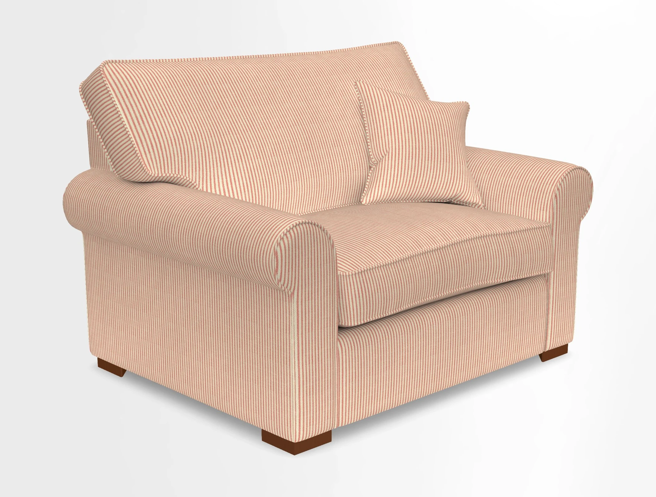 Upperton Snuggler Loose Cover in Two Tone Plain Biscuit - Loose cover option available