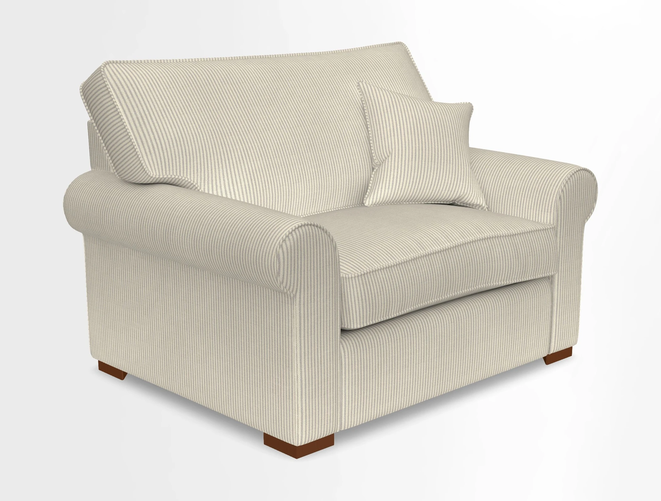 Upperton Snuggler Loose Cover in Two Tone Plain Biscuit - Loose cover option available