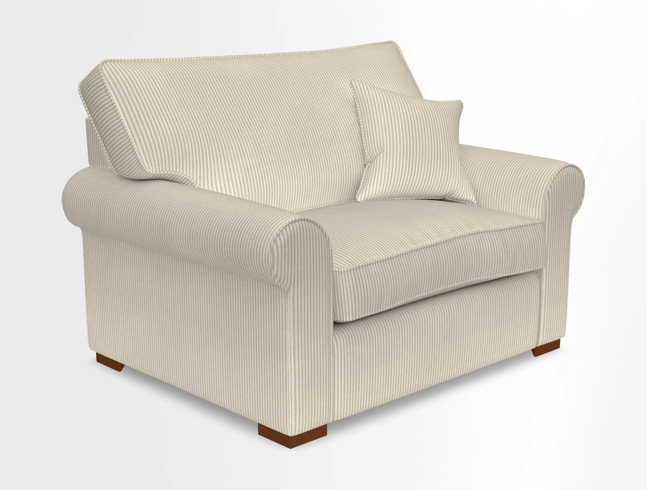 Upperton Snuggler Loose Cover in Two Tone Plain Biscuit - Loose cover option available