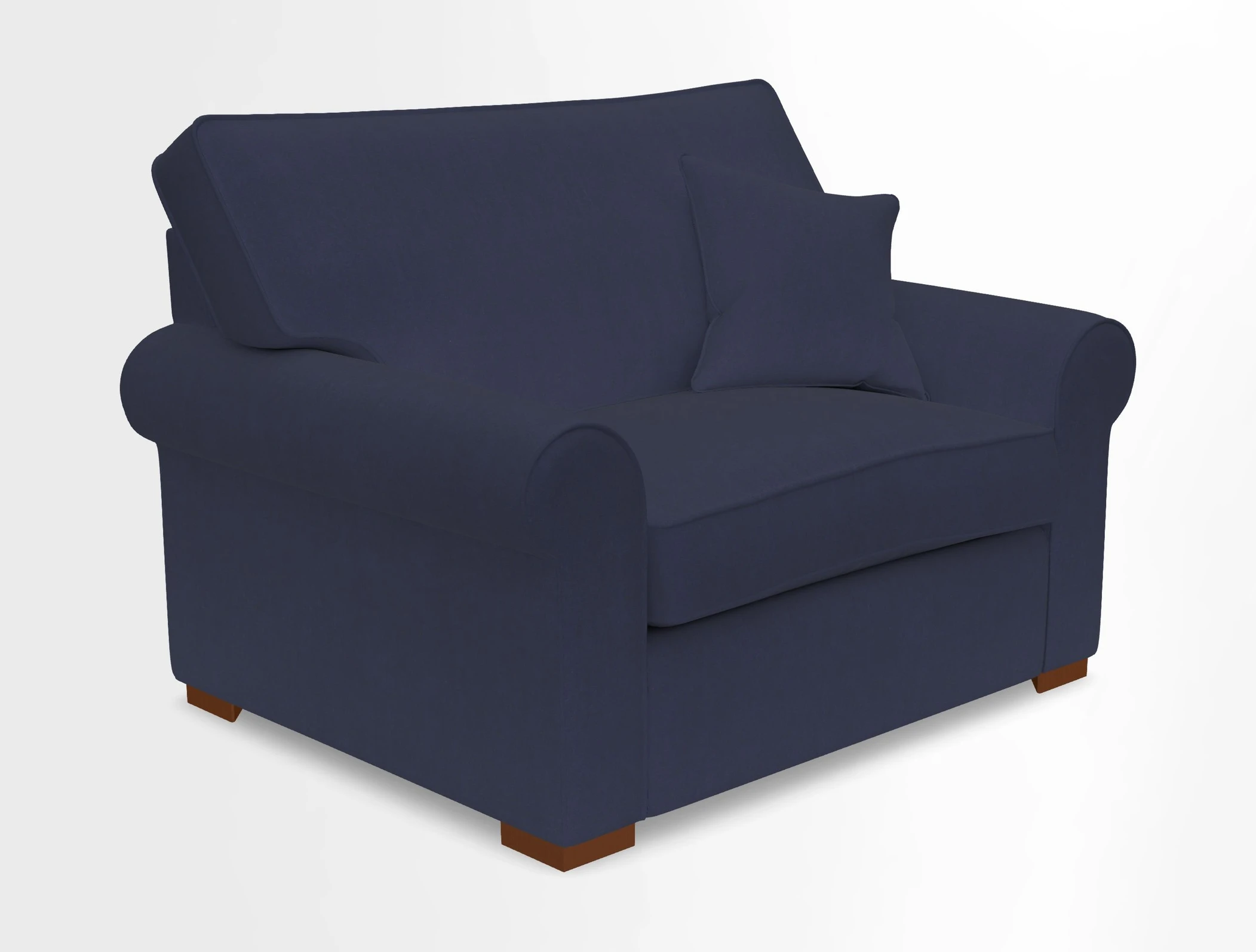 Upperton Snuggler Loose Cover in Two Tone Plain Biscuit - Loose cover option available