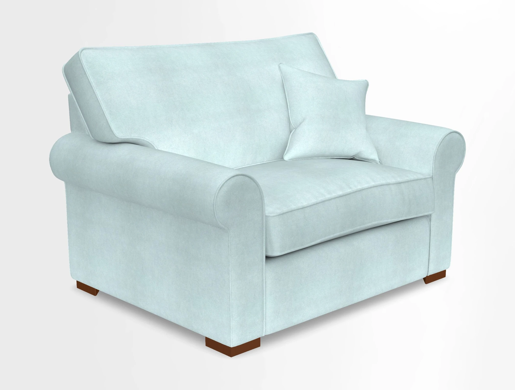Upperton Snuggler Loose Cover in Two Tone Plain Biscuit - Loose cover option available