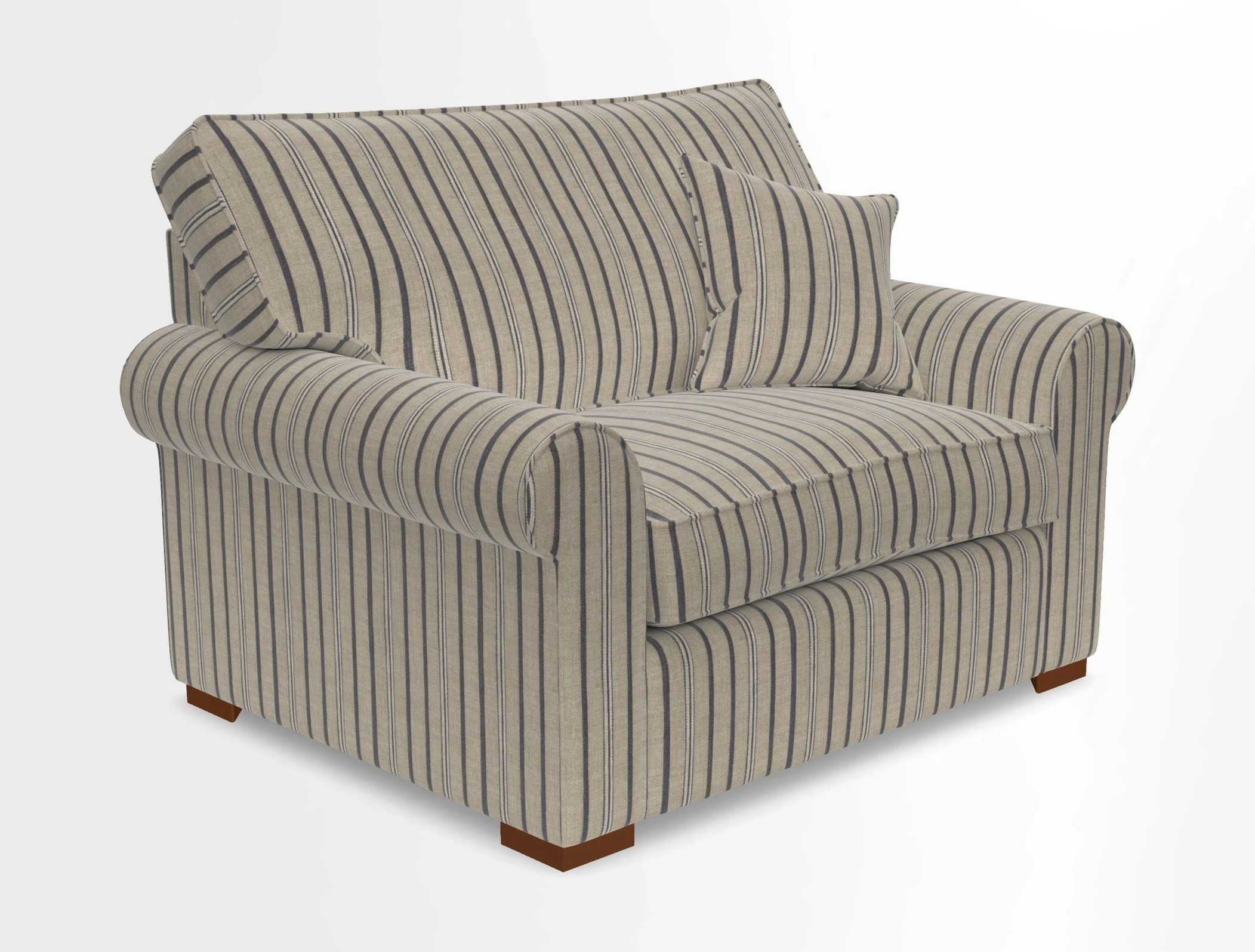 Upperton Snuggler Loose Cover in Two Tone Plain Biscuit - Loose cover option available