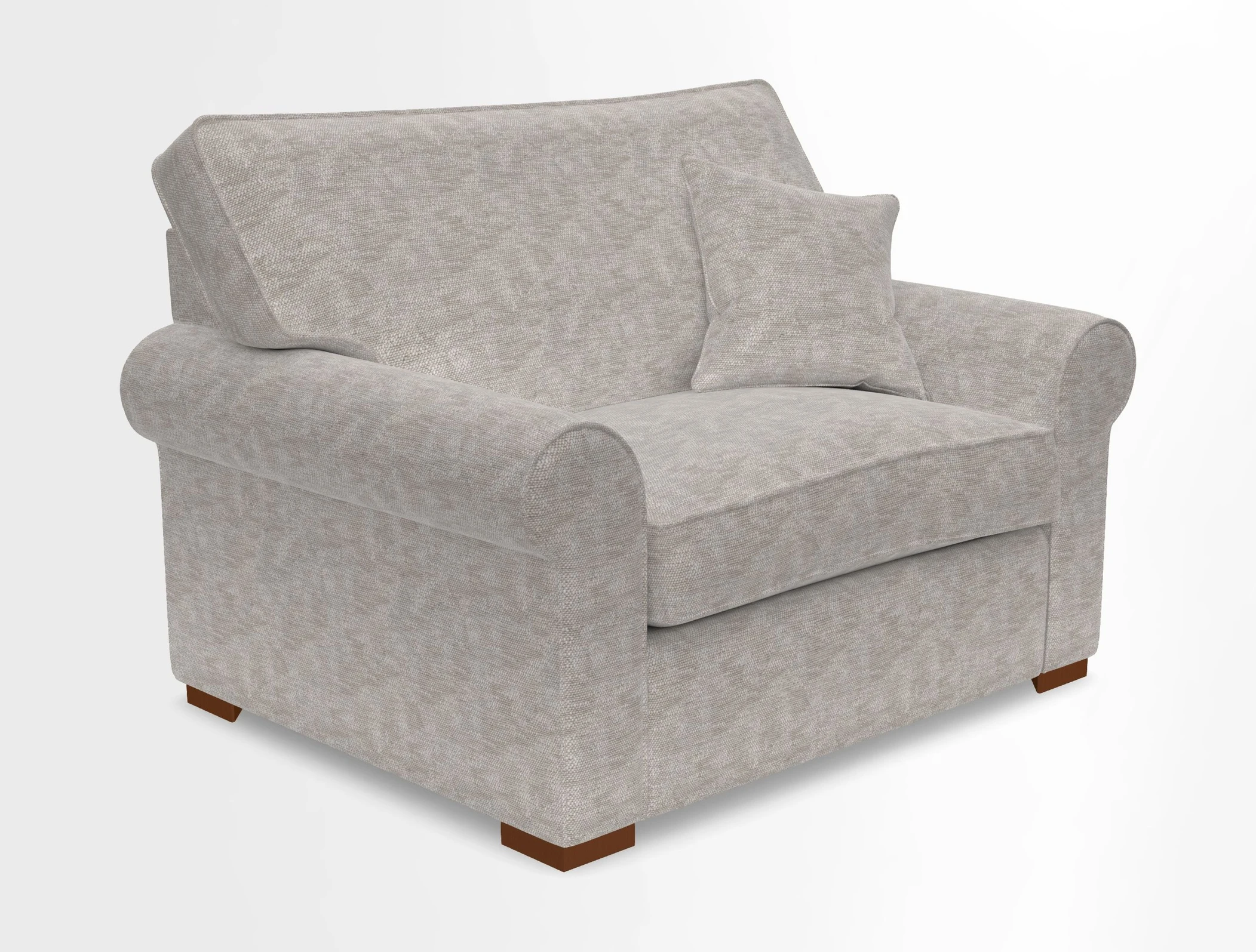 Upperton Snuggler Loose Cover in Two Tone Plain Biscuit - Loose cover option available