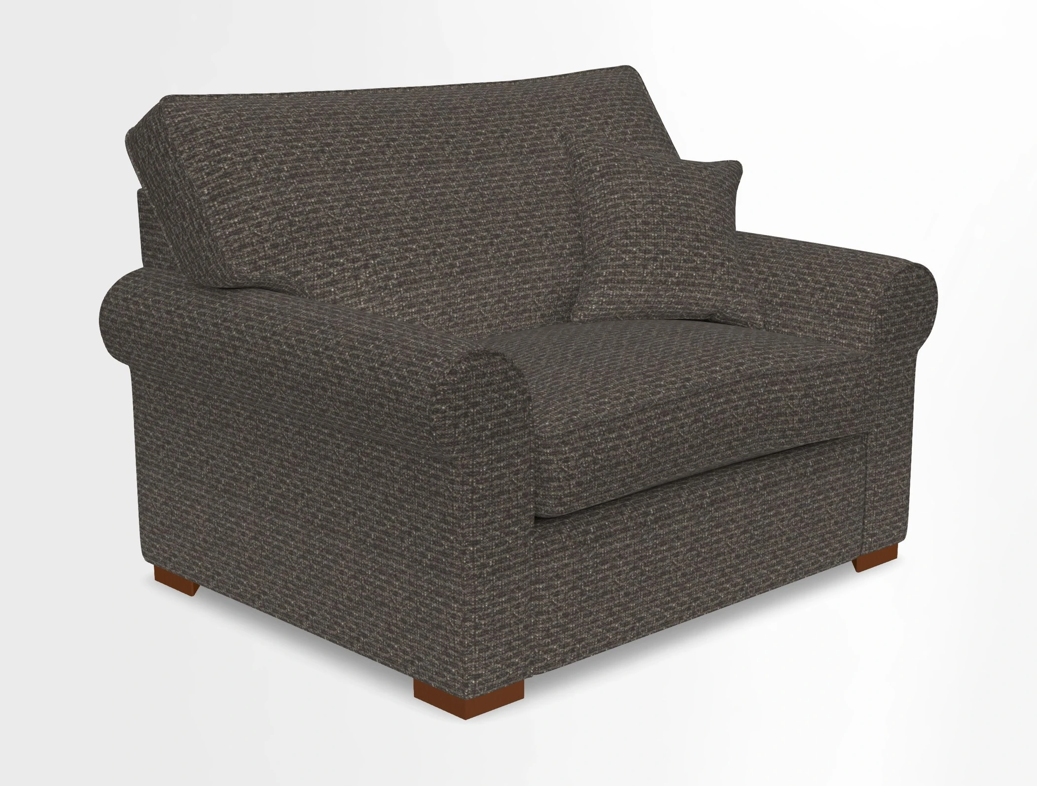 Upperton Snuggler Loose Cover in Two Tone Plain Biscuit - Loose cover option available