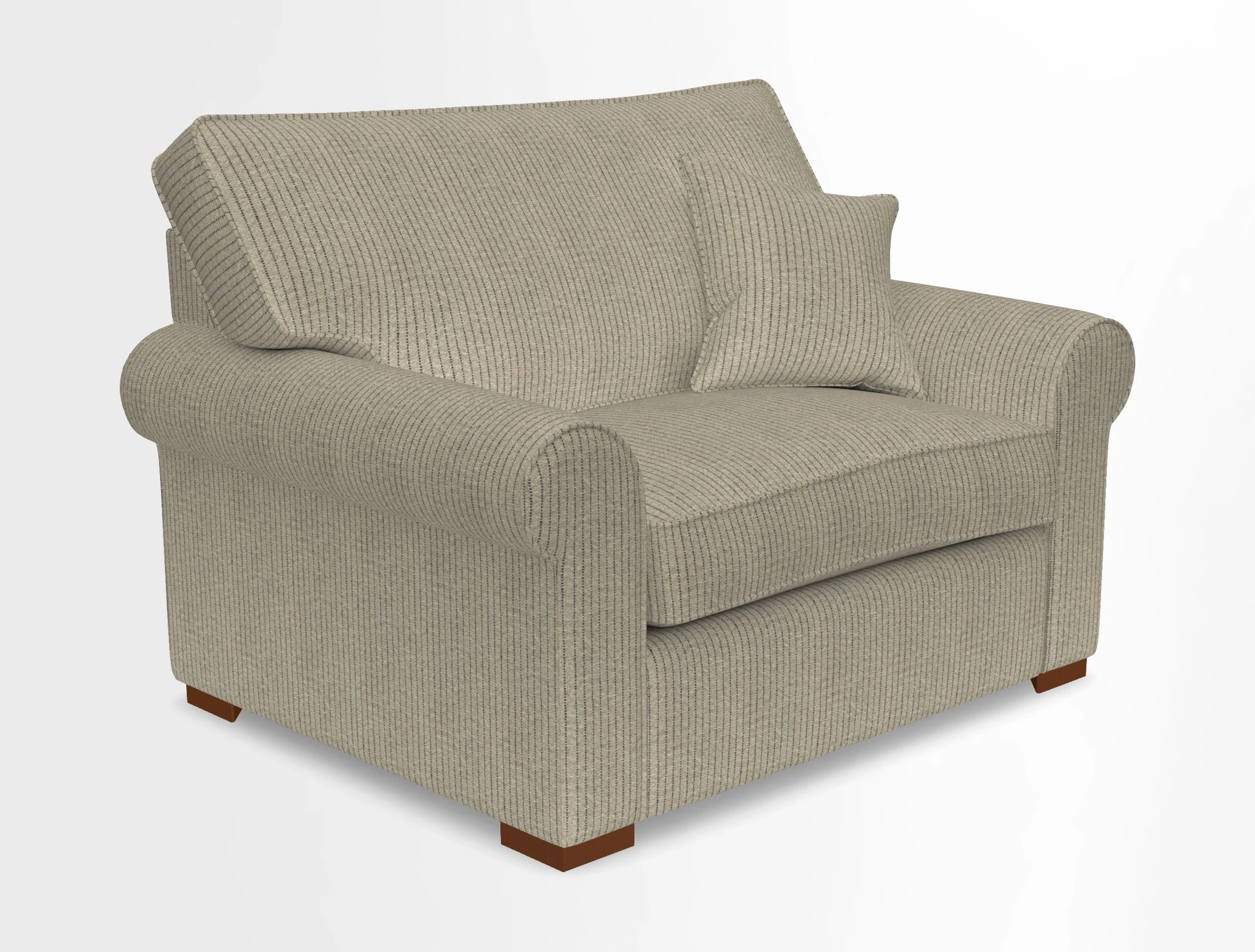 Upperton Snuggler Loose Cover in Two Tone Plain Biscuit - Loose cover option available