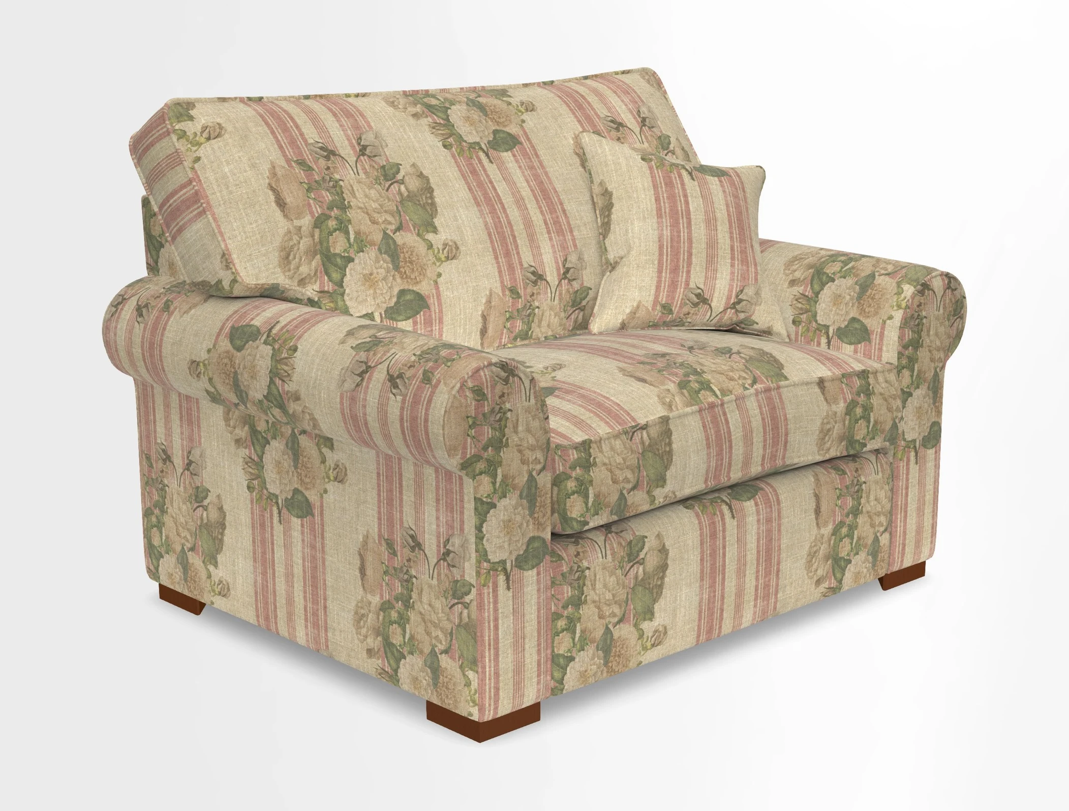 Upperton Snuggler Loose Cover in Two Tone Plain Biscuit - Loose cover option available