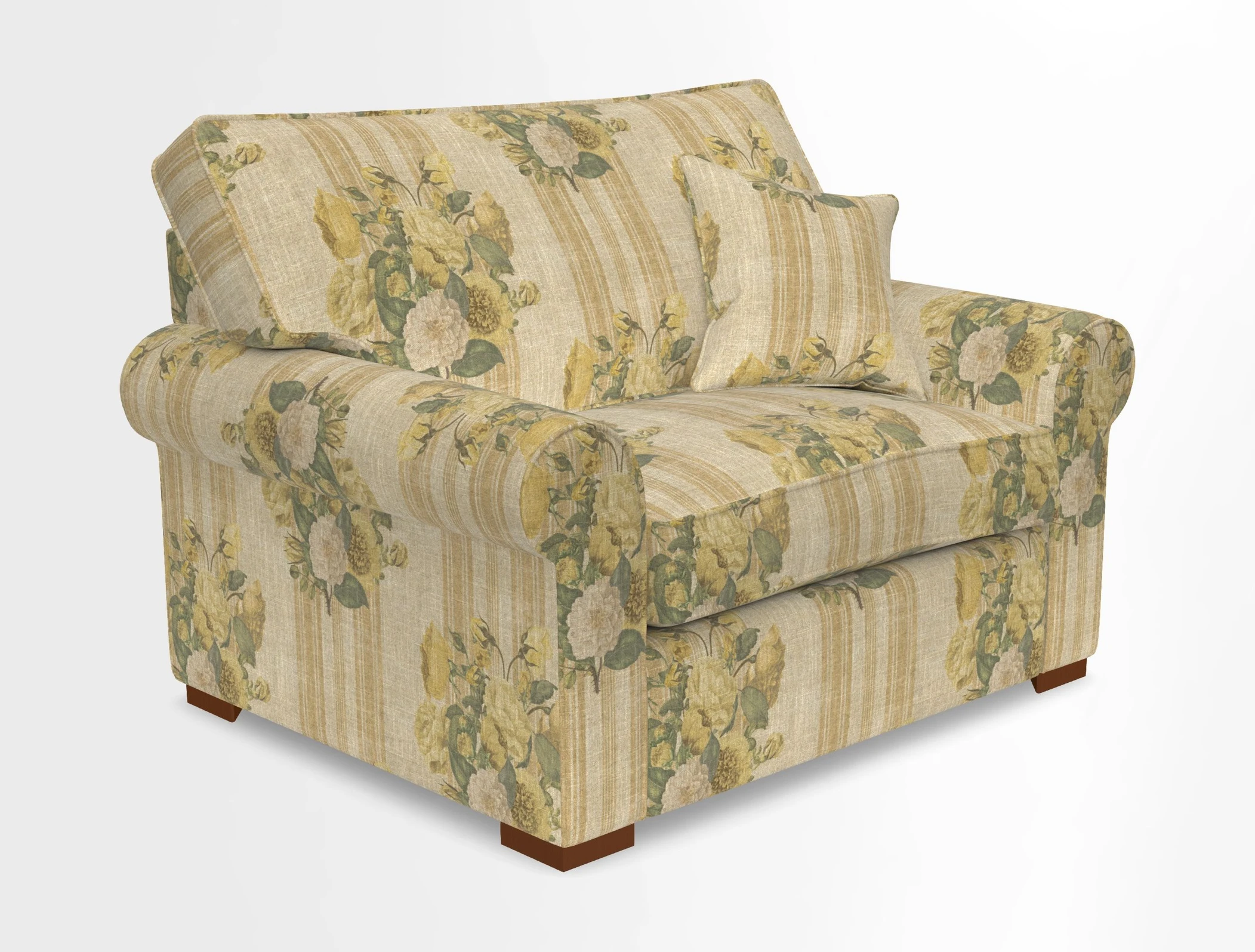 Upperton Snuggler Loose Cover in Two Tone Plain Biscuit - Loose cover option available