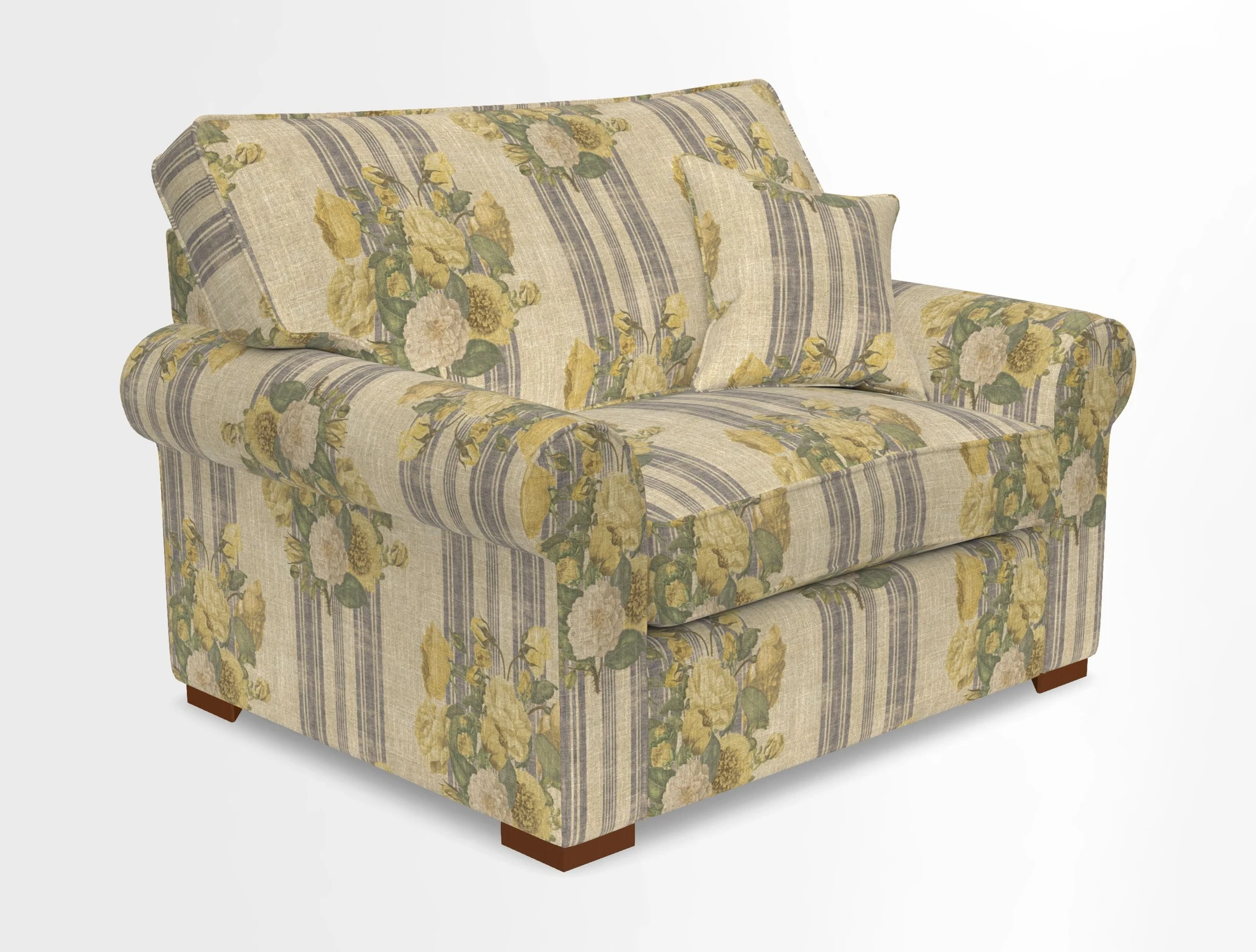Upperton Snuggler Loose Cover in Two Tone Plain Biscuit - Loose cover option available