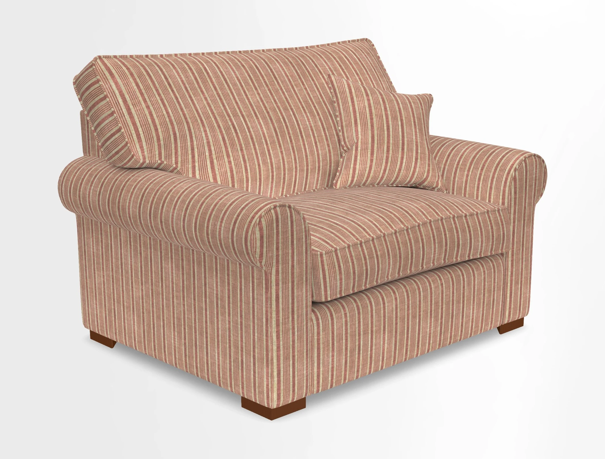 Upperton Snuggler Loose Cover in Two Tone Plain Biscuit - Loose cover option available