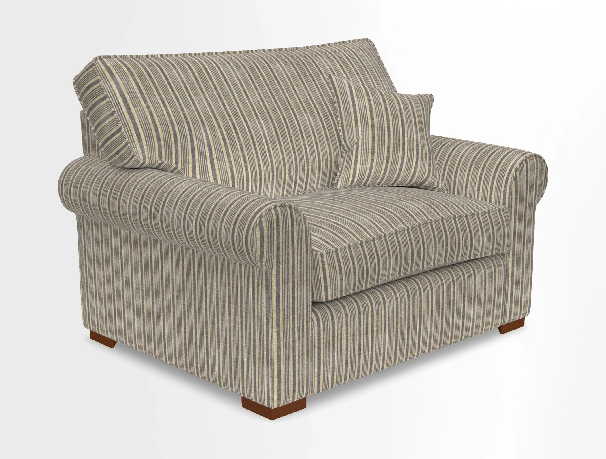 Upperton Snuggler Loose Cover in Two Tone Plain Biscuit - Loose cover option available