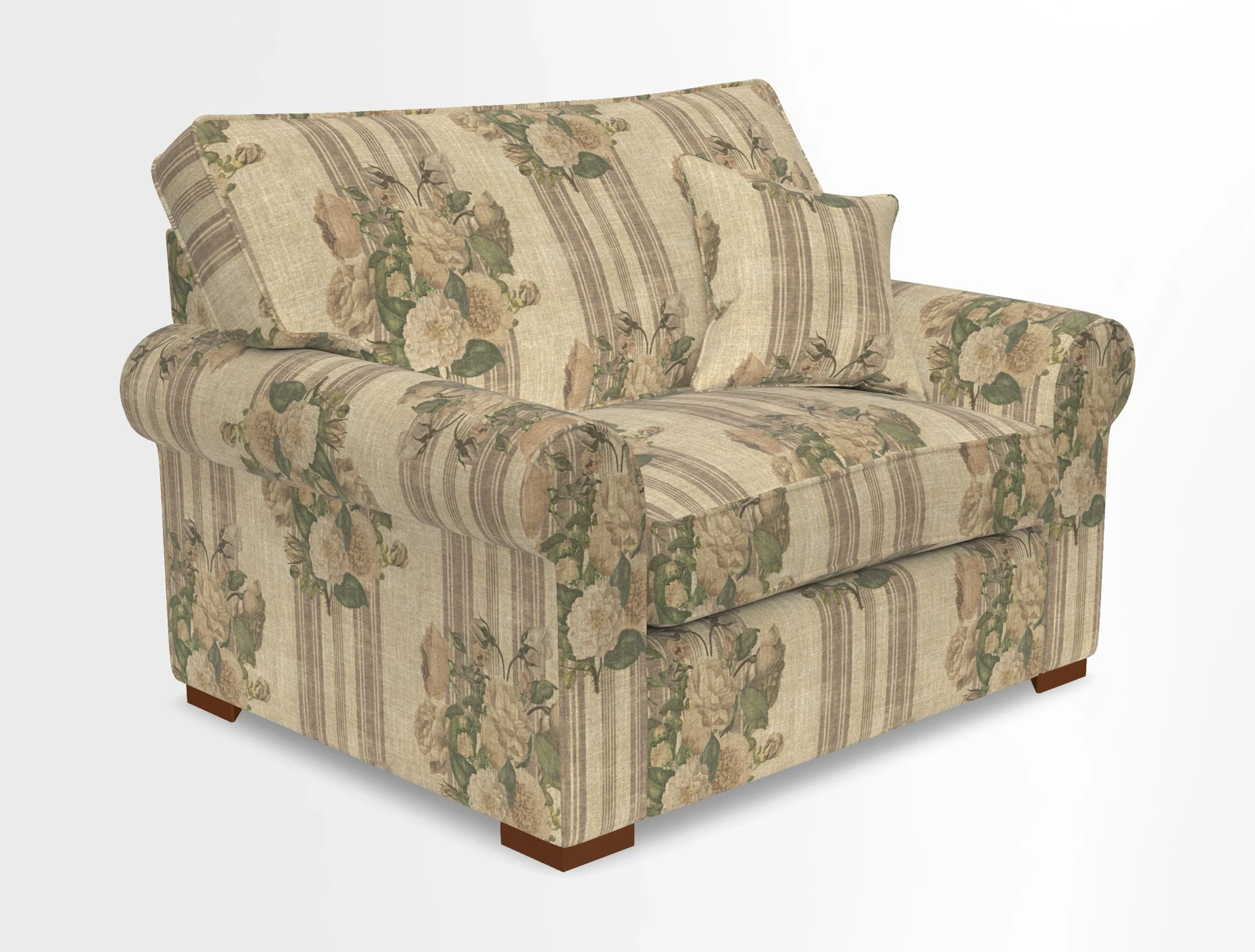 Upperton Snuggler Loose Cover in Two Tone Plain Biscuit - Loose cover option available