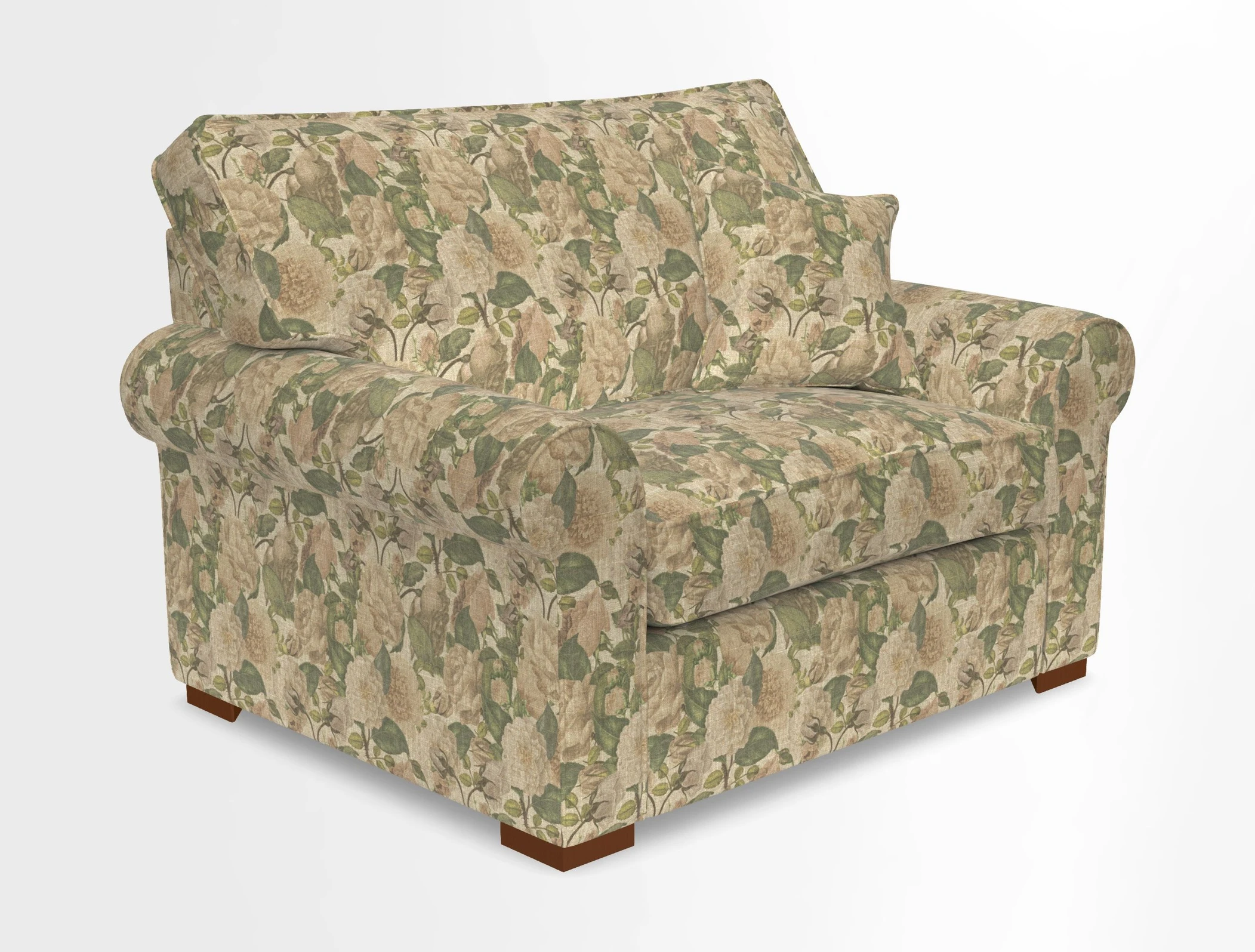 Upperton Snuggler Loose Cover in Two Tone Plain Biscuit - Loose cover option available
