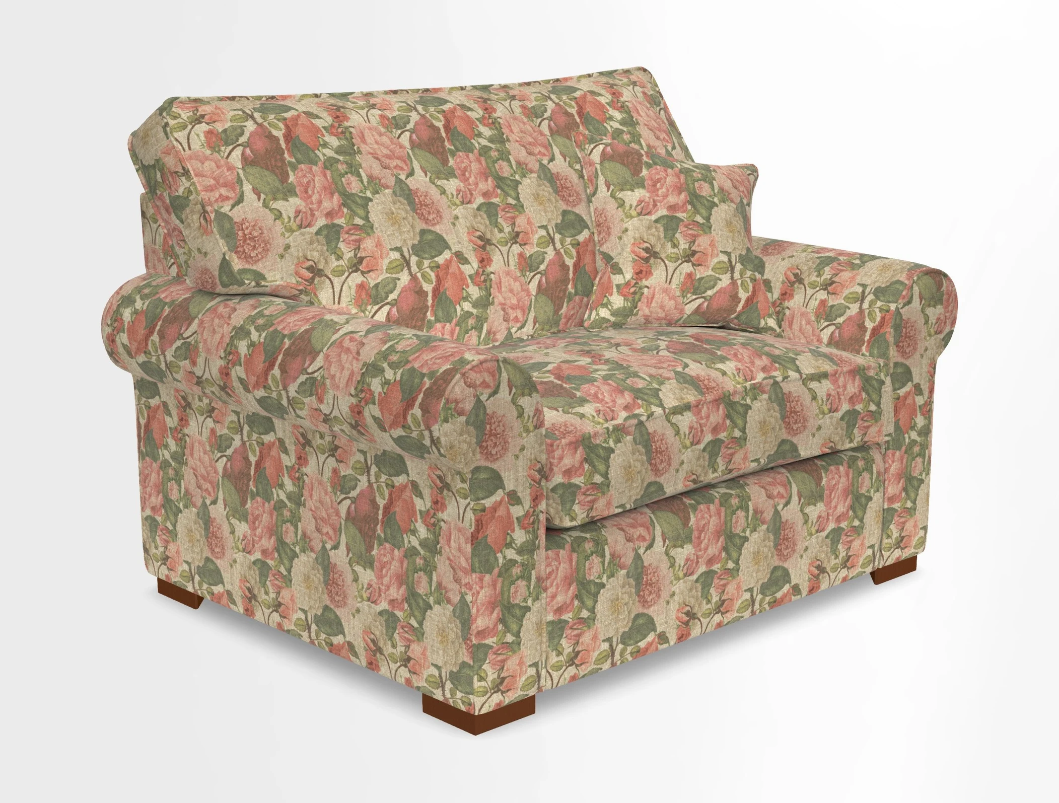 Upperton Snuggler Loose Cover in Two Tone Plain Biscuit - Loose cover option available