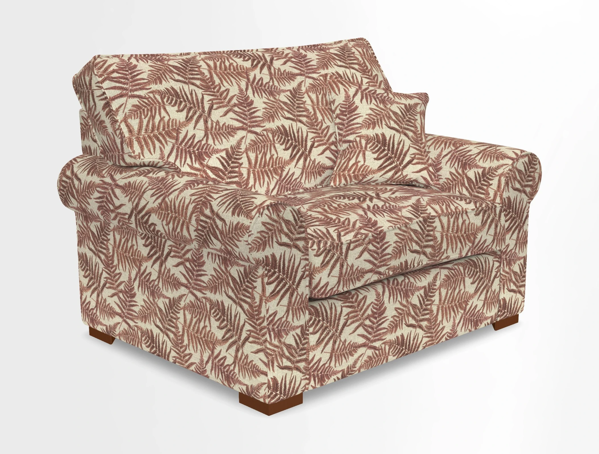 Upperton Snuggler Loose Cover in Two Tone Plain Biscuit - Loose cover option available