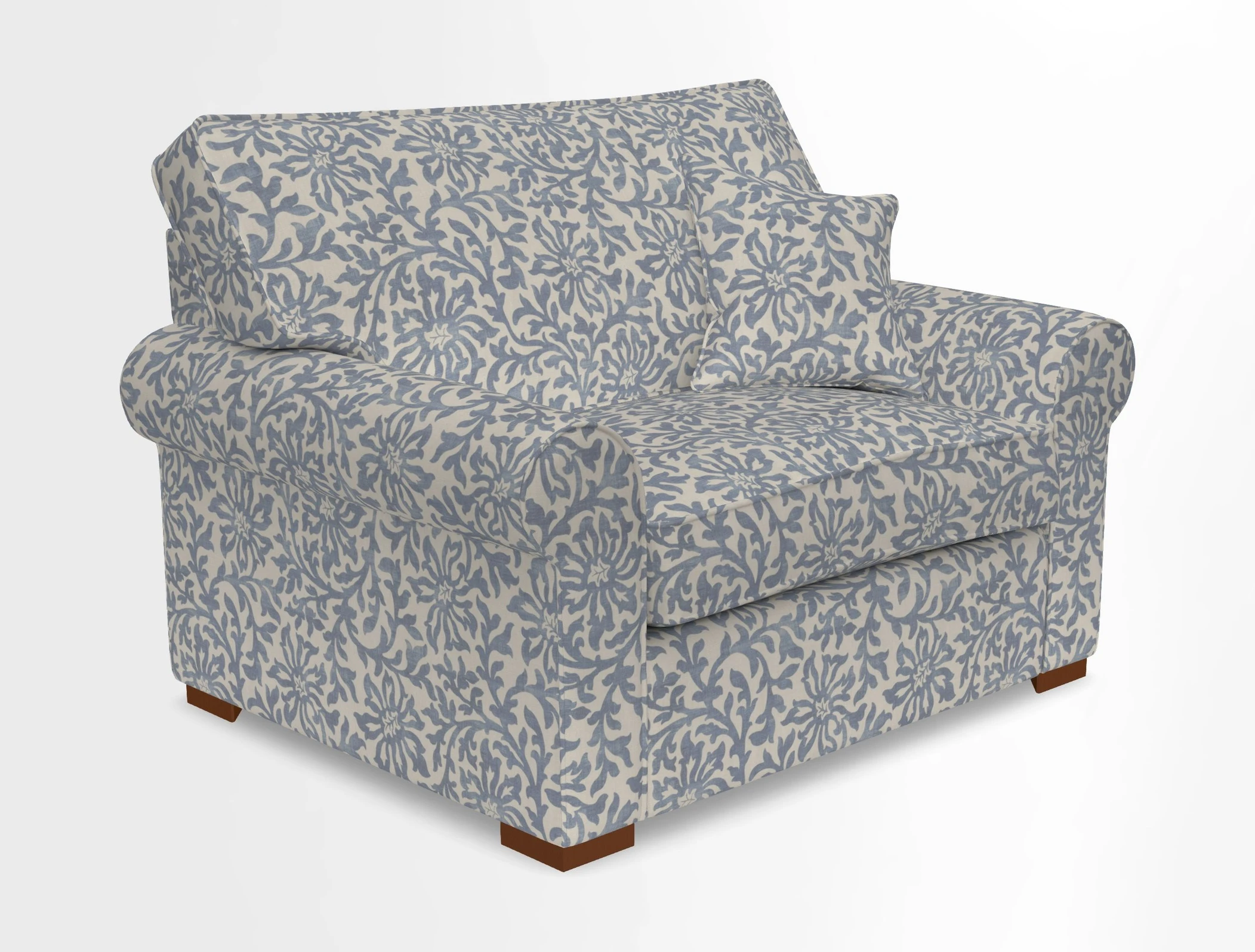 Upperton Snuggler Loose Cover in Two Tone Plain Biscuit - Loose cover option available