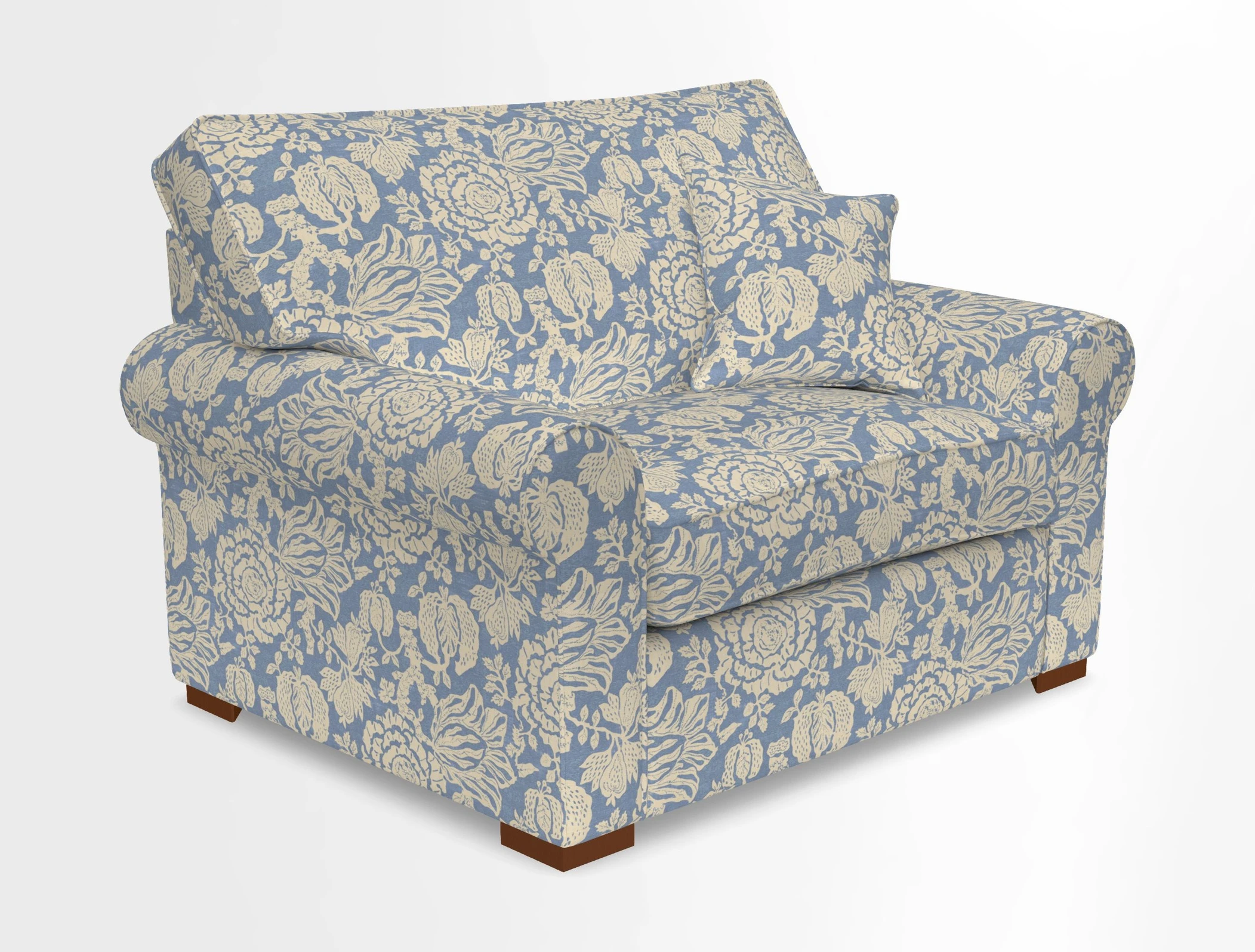 Upperton Snuggler Loose Cover in Two Tone Plain Biscuit - Loose cover option available
