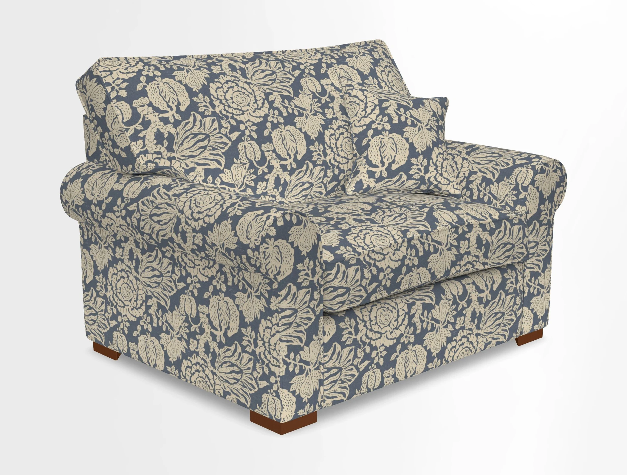 Upperton Snuggler Loose Cover in Two Tone Plain Biscuit - Loose cover option available