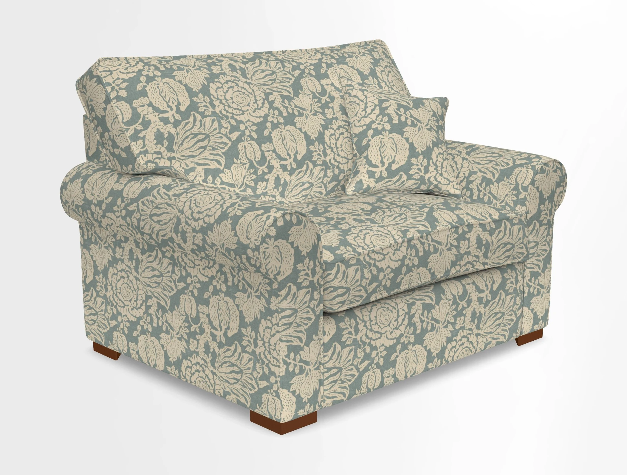Upperton Snuggler Loose Cover in Two Tone Plain Biscuit - Loose cover option available