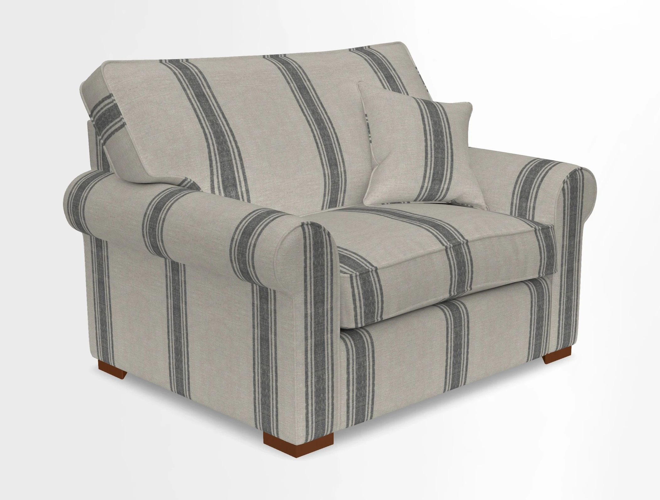 Upperton Snuggler Loose Cover in Two Tone Plain Biscuit - Loose cover option available